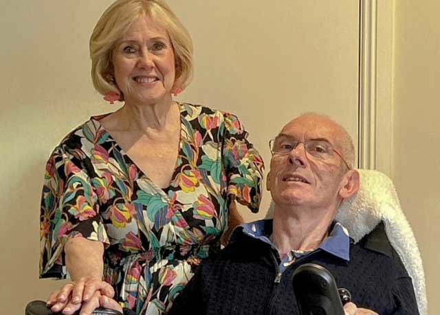 Lorraine and Howard Williams, pictured last Christmas after his accident.