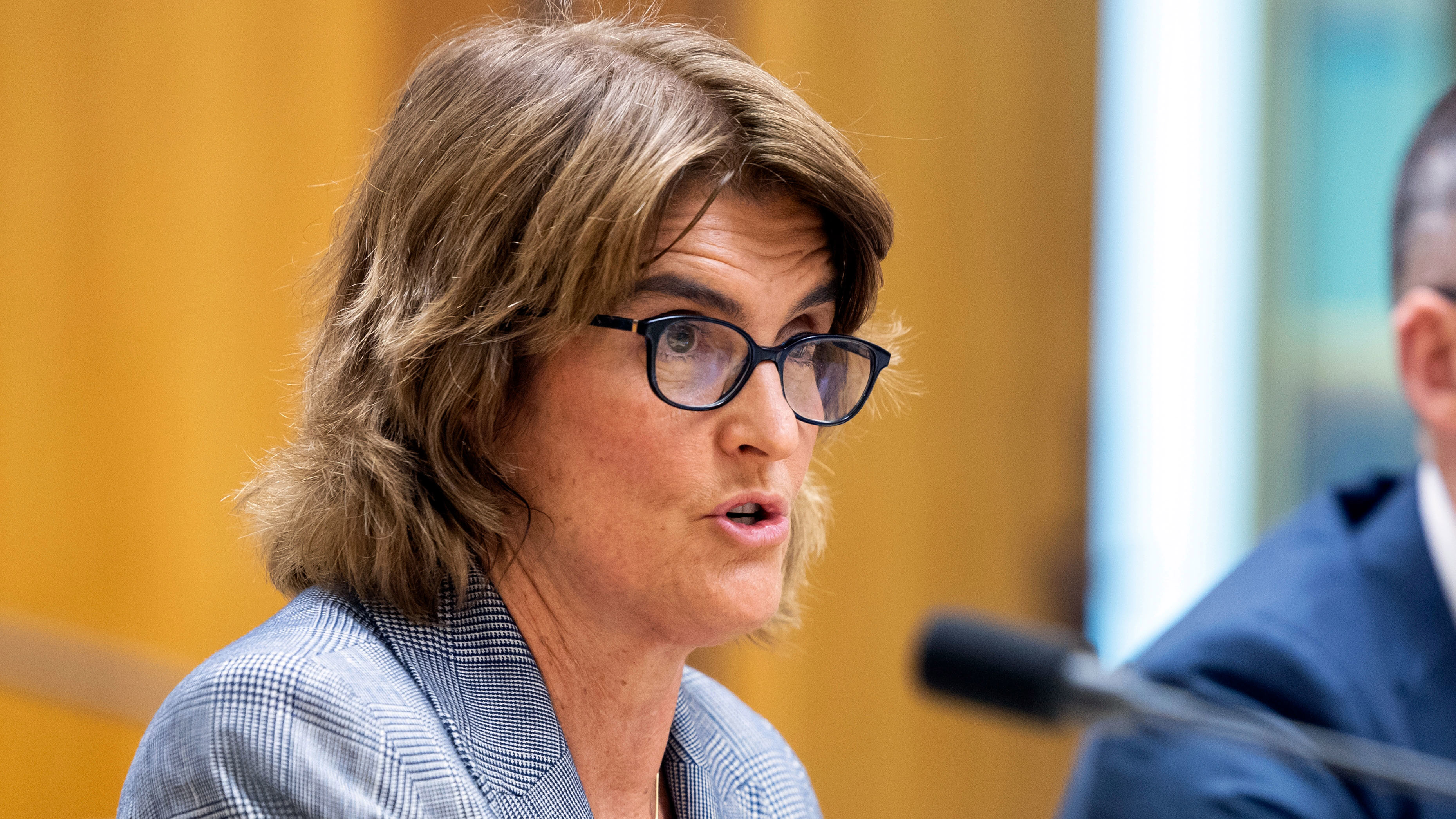 Michele Bullock during an estimates hearing at Parliament House