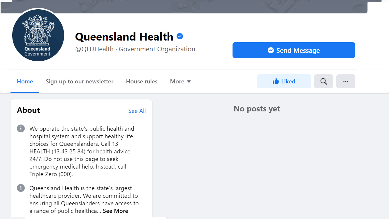 Government news sites are being affected by the Facebook news ban.