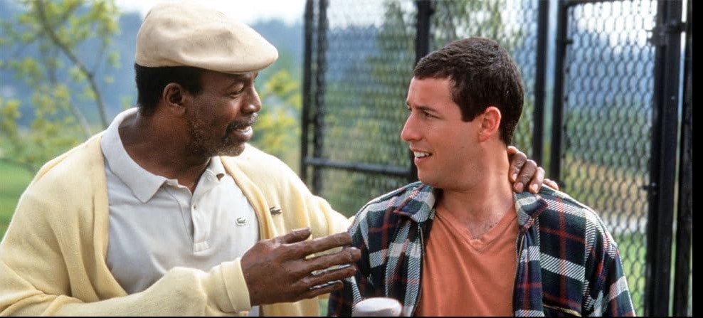 Adam Sandler and Carl Weathers in Happy Gilmore (1996)