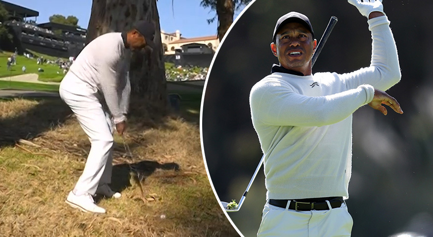 Tiger Woods gave his best and his worst in the space of two shots.