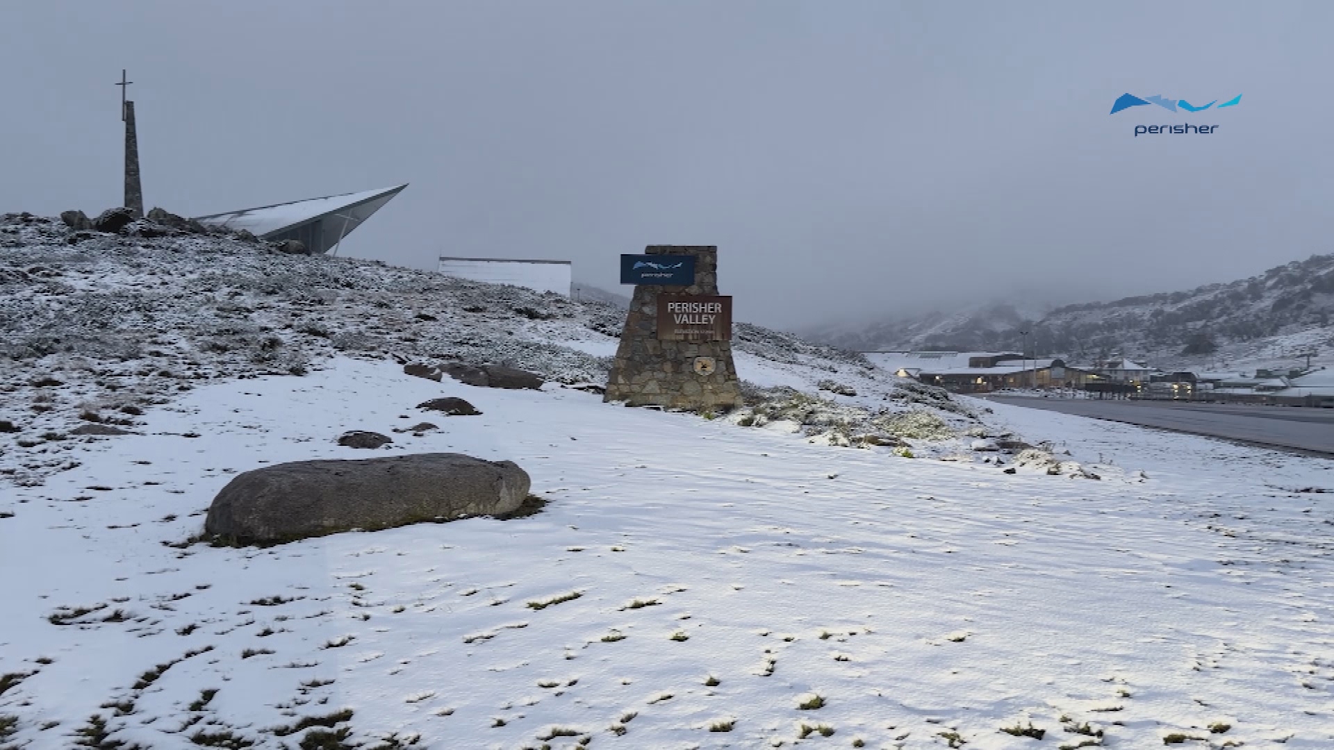 Perisher has been blanketed in snow. 