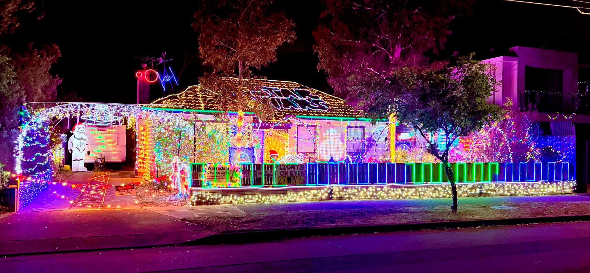 A﻿ndrew Walters has spent more than $30,000 on decorations and amassed 250,000 lights to create his incredible Christmas display on his home.