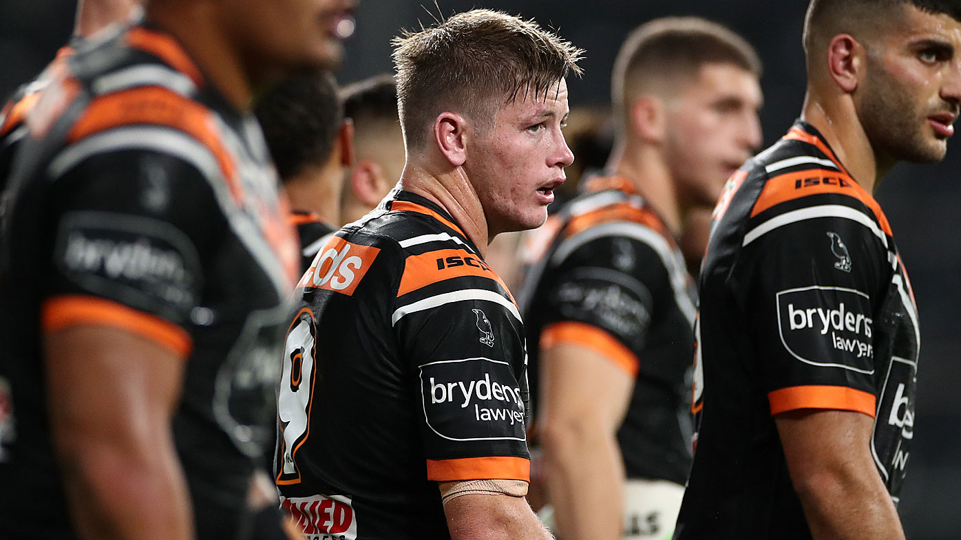 Harry Grant of the Tigers looks on 