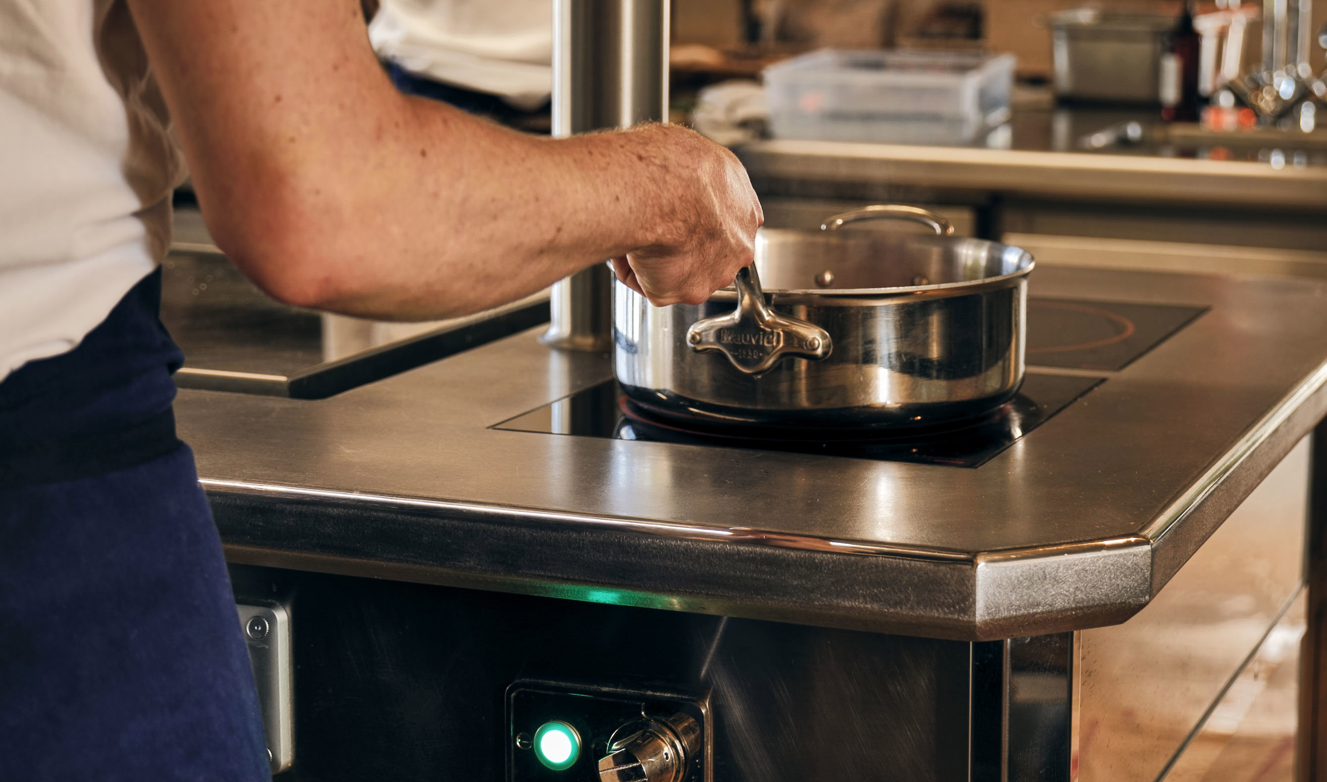 An induction stove cooktop.