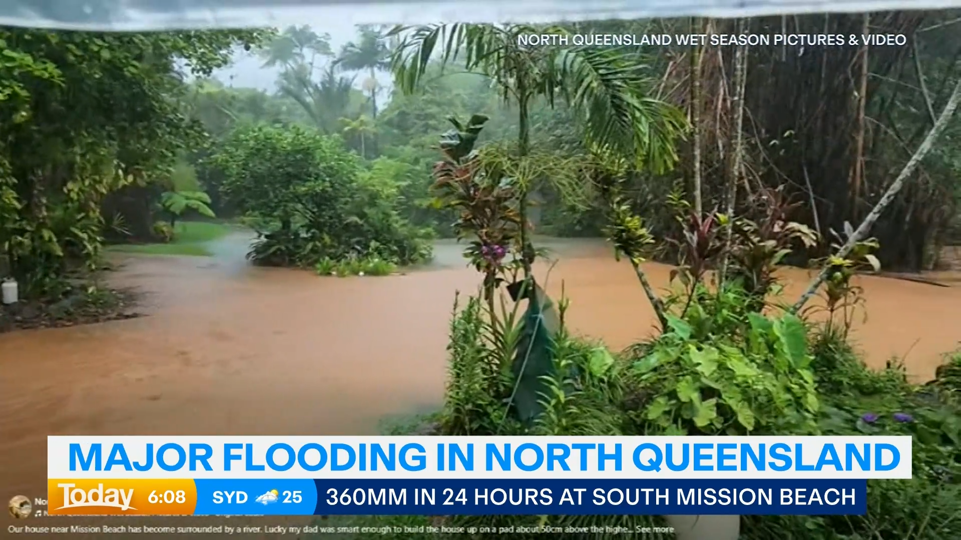 Residents are being urged not to enter floodwaters, including when in cars.