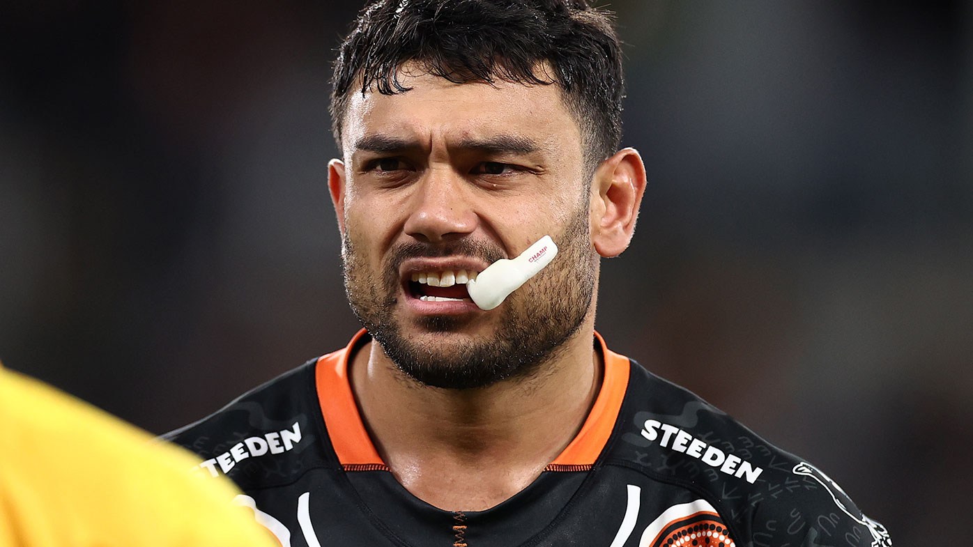 David Nofoaluma of the Wests Tigers