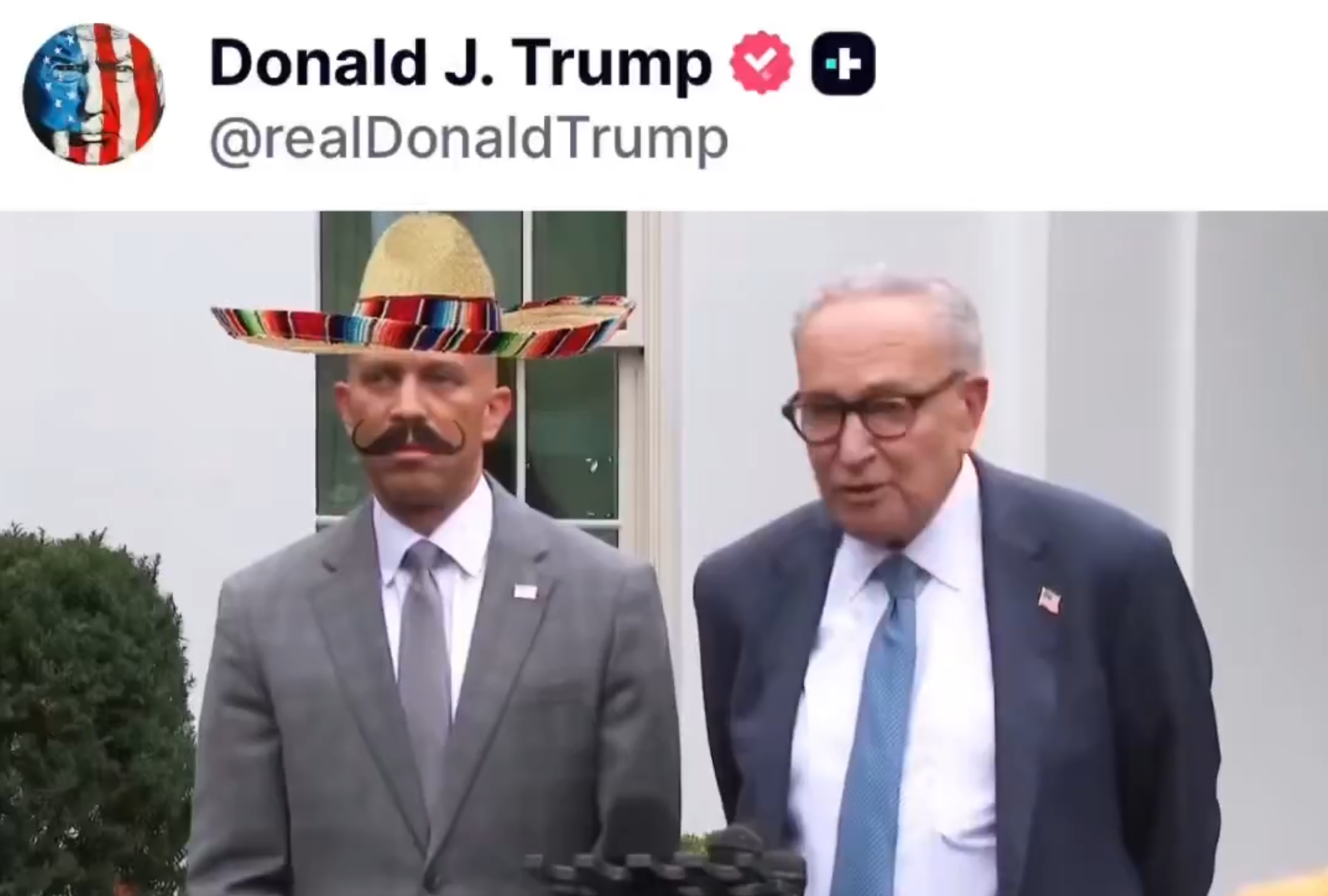 US President Donald Trump keeps posting what appears to be an AI-generated video of a man in a sombrero and moustache — but why?