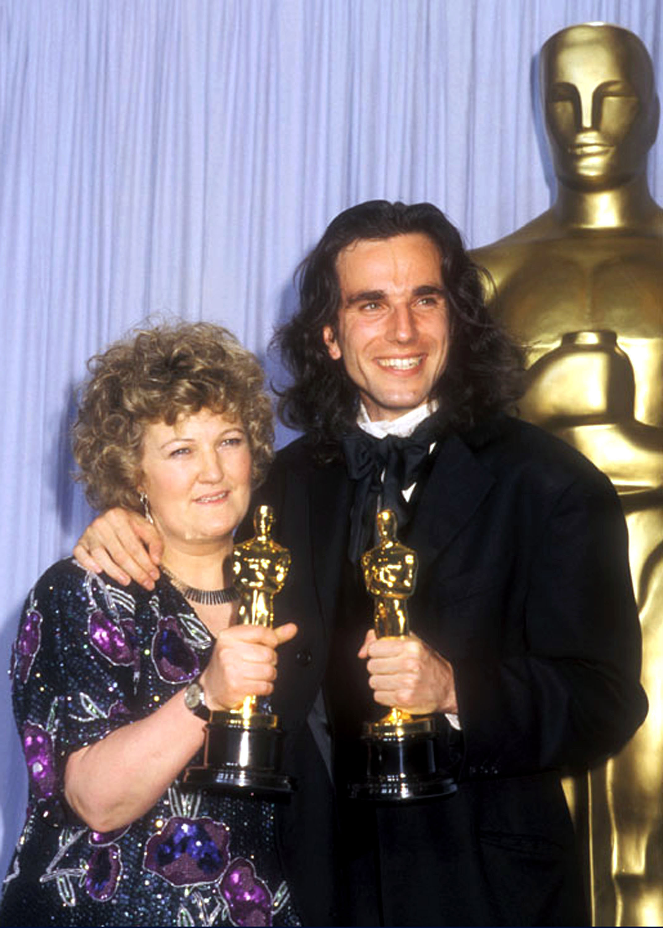 Brenda Fricker and Daniel Day Lewis at the Music Center in Los Angeles, California (Photo by Barry King/WireImage)