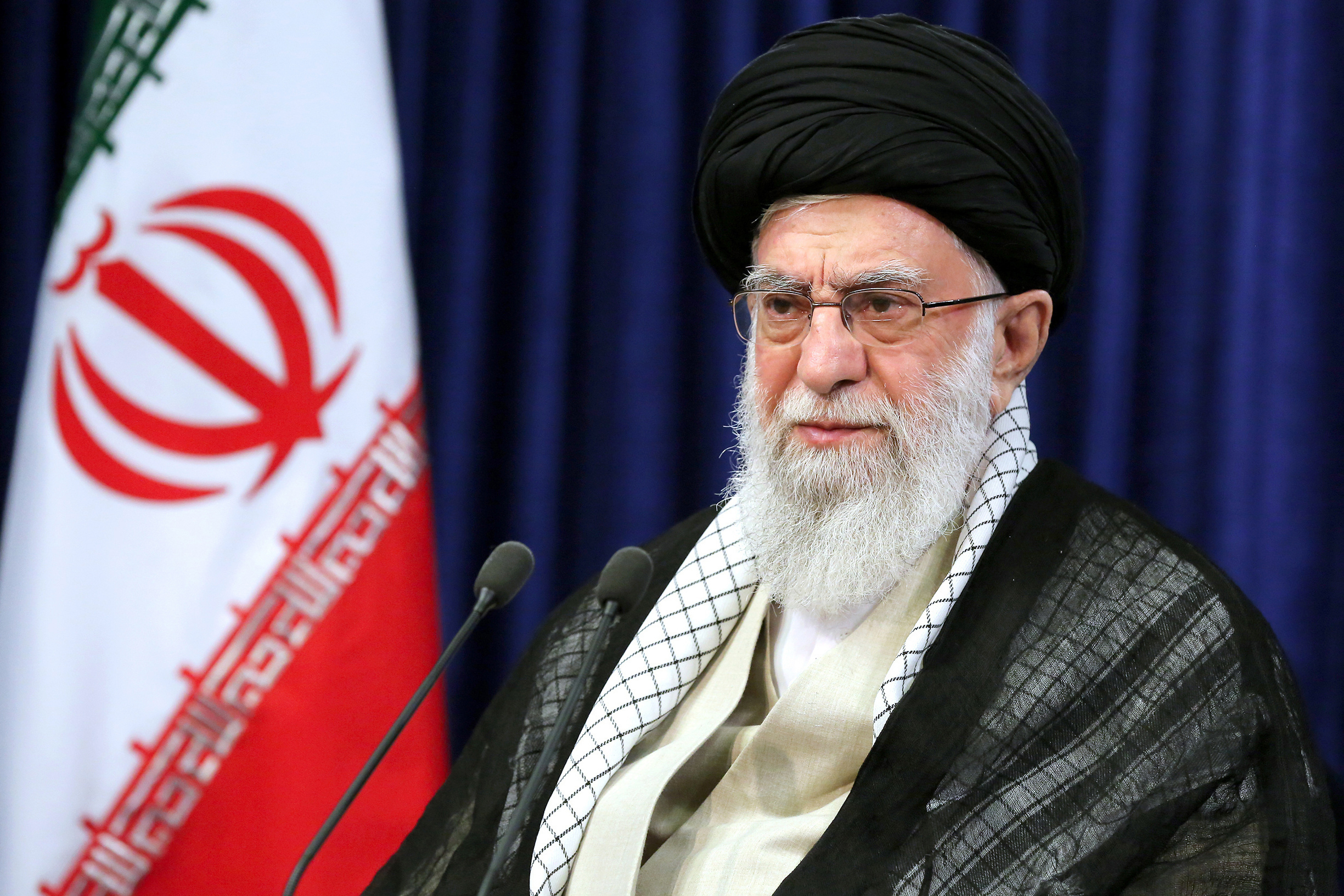Iranian supreme leader, Supreme Leader Ayatollah Ali Khamenei addresses the nation in a televised speech