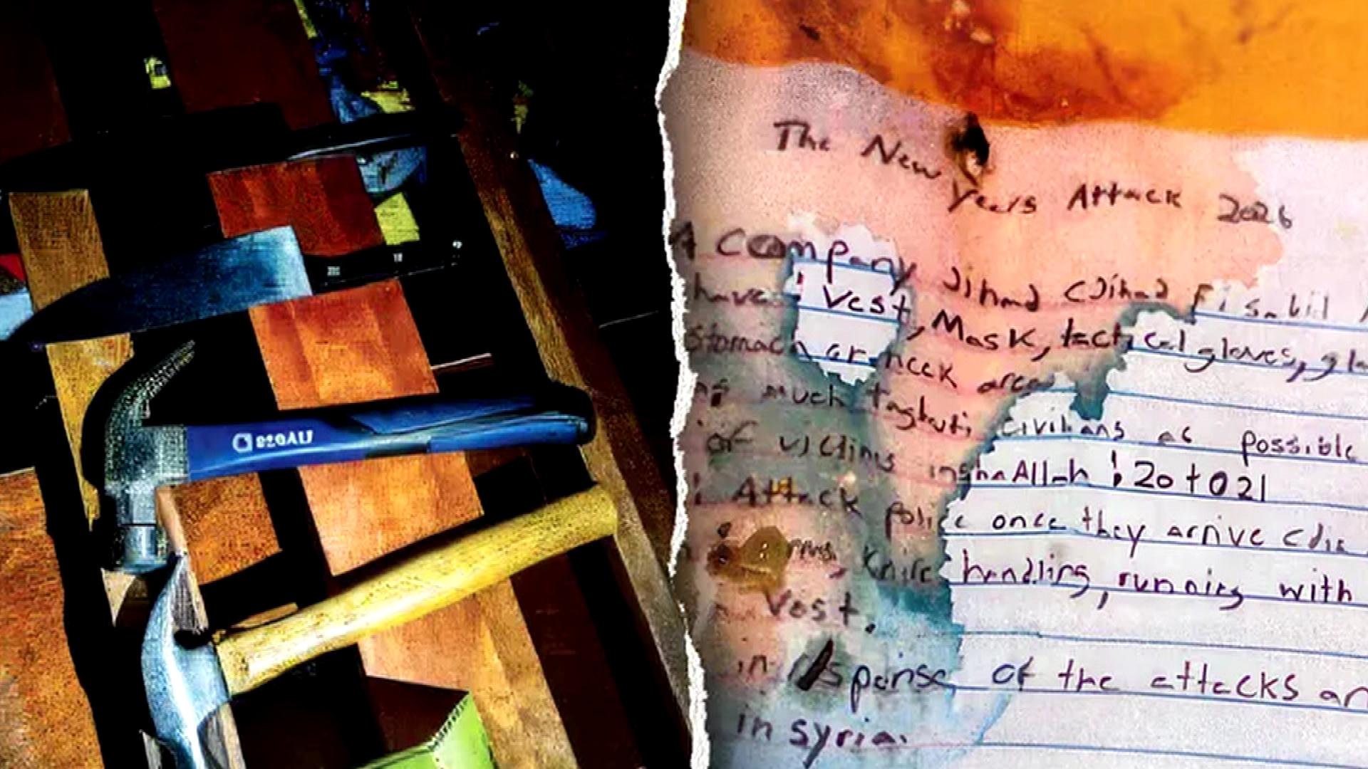 During a search warrant executed at Sturdivant's home, FBI agents found hammers and knives hidden under his bed.