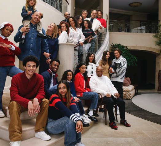 Quincy Jones with his family.