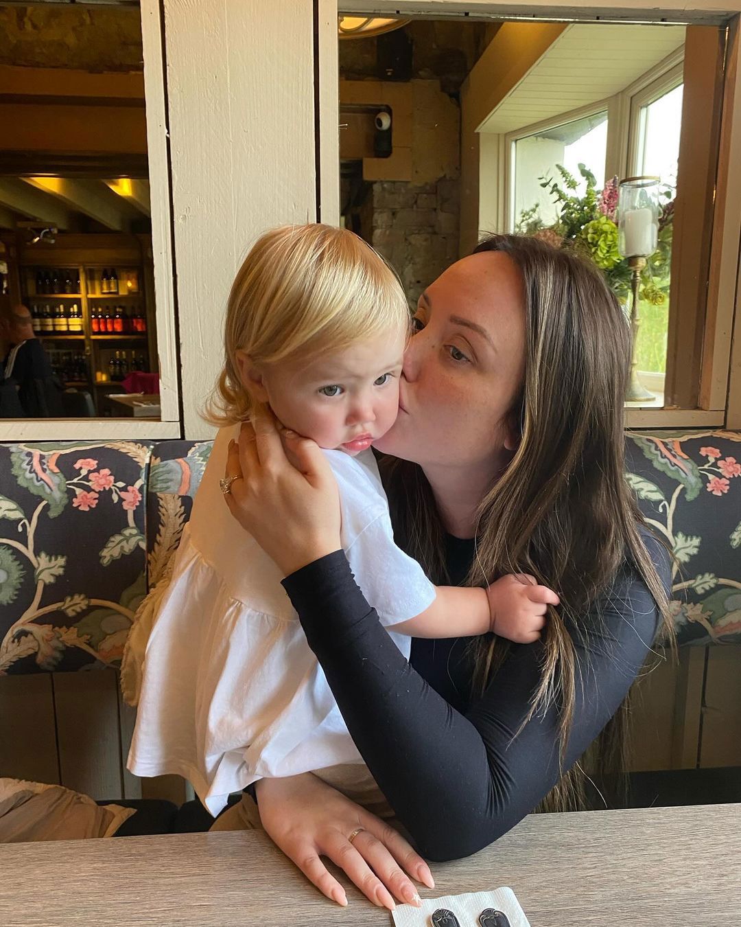 Charlotte Crosby and her daughter Alba