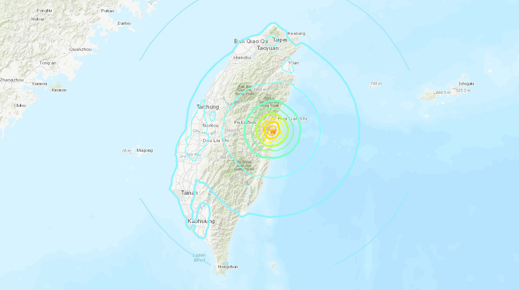 The series of earthquakes struck early Tuesday morning local time.