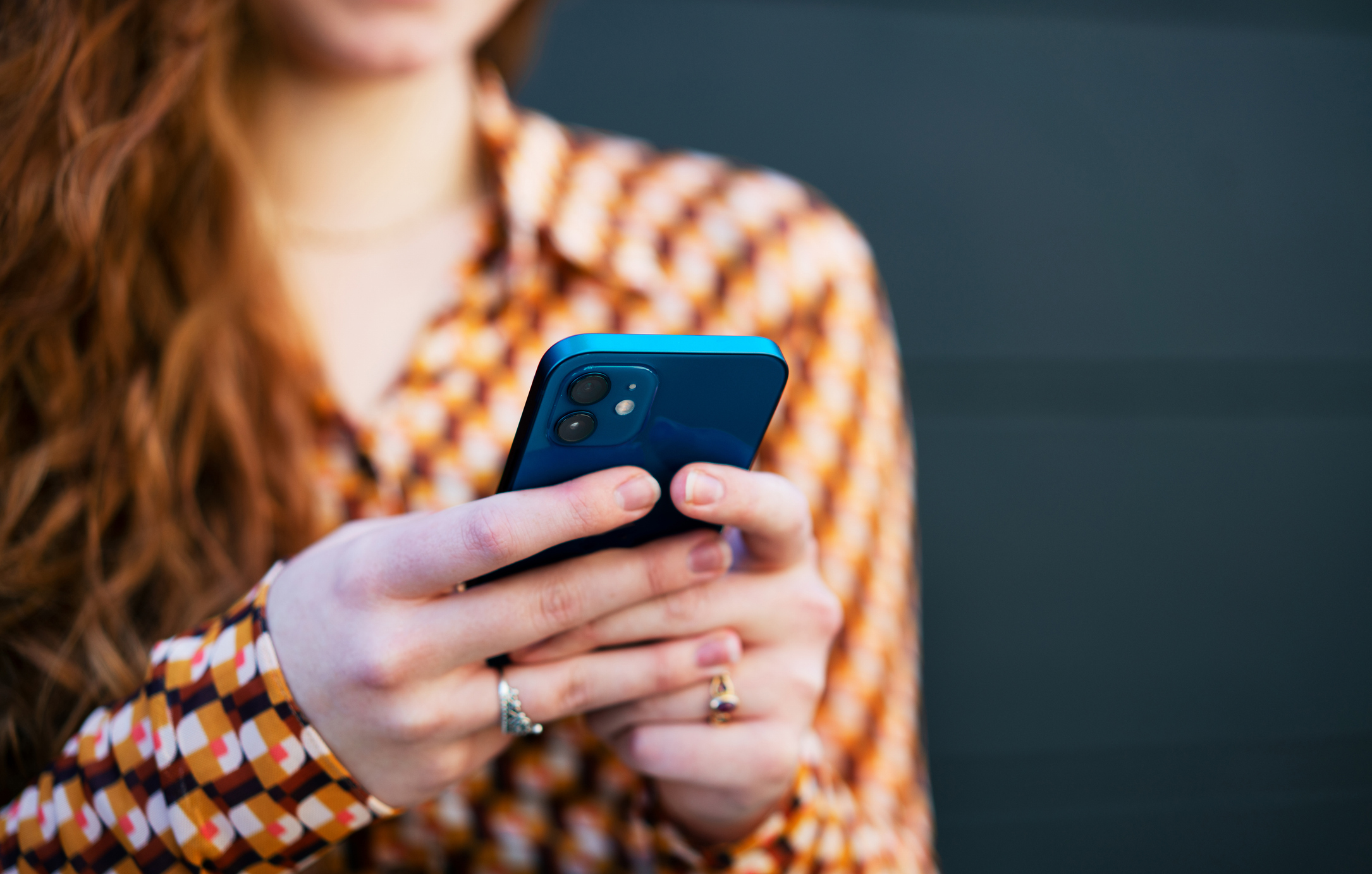 Woman on phone stock image