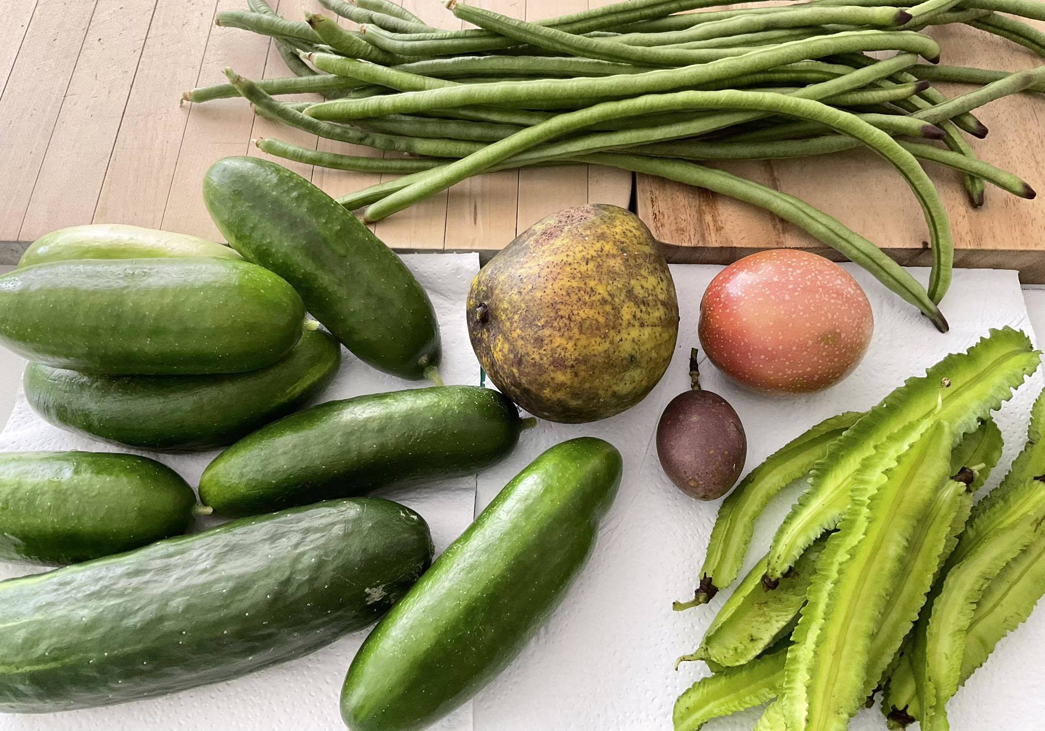 The couple grows food in their garden which keeps their food costs low.