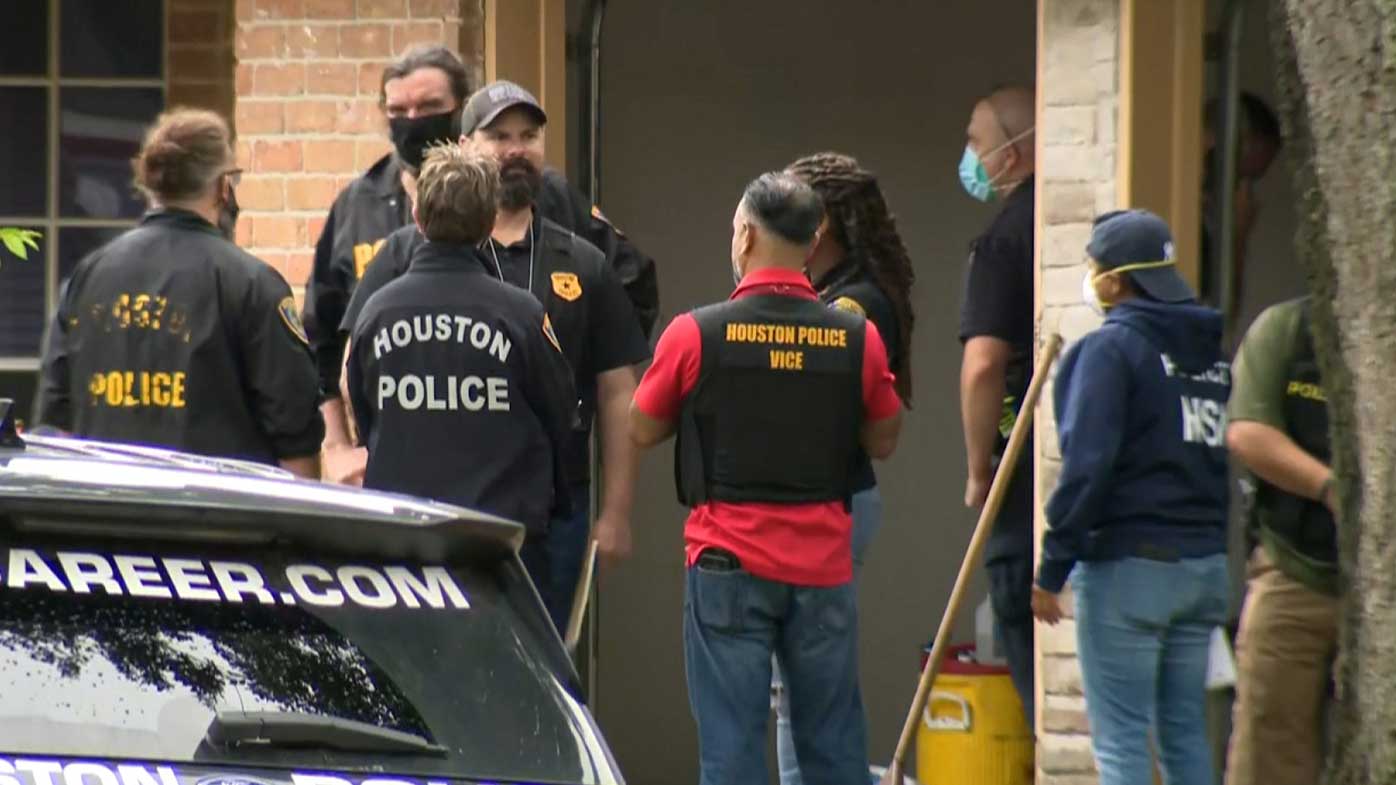 Houston Police have found 90 people crammed into a two-storey house.