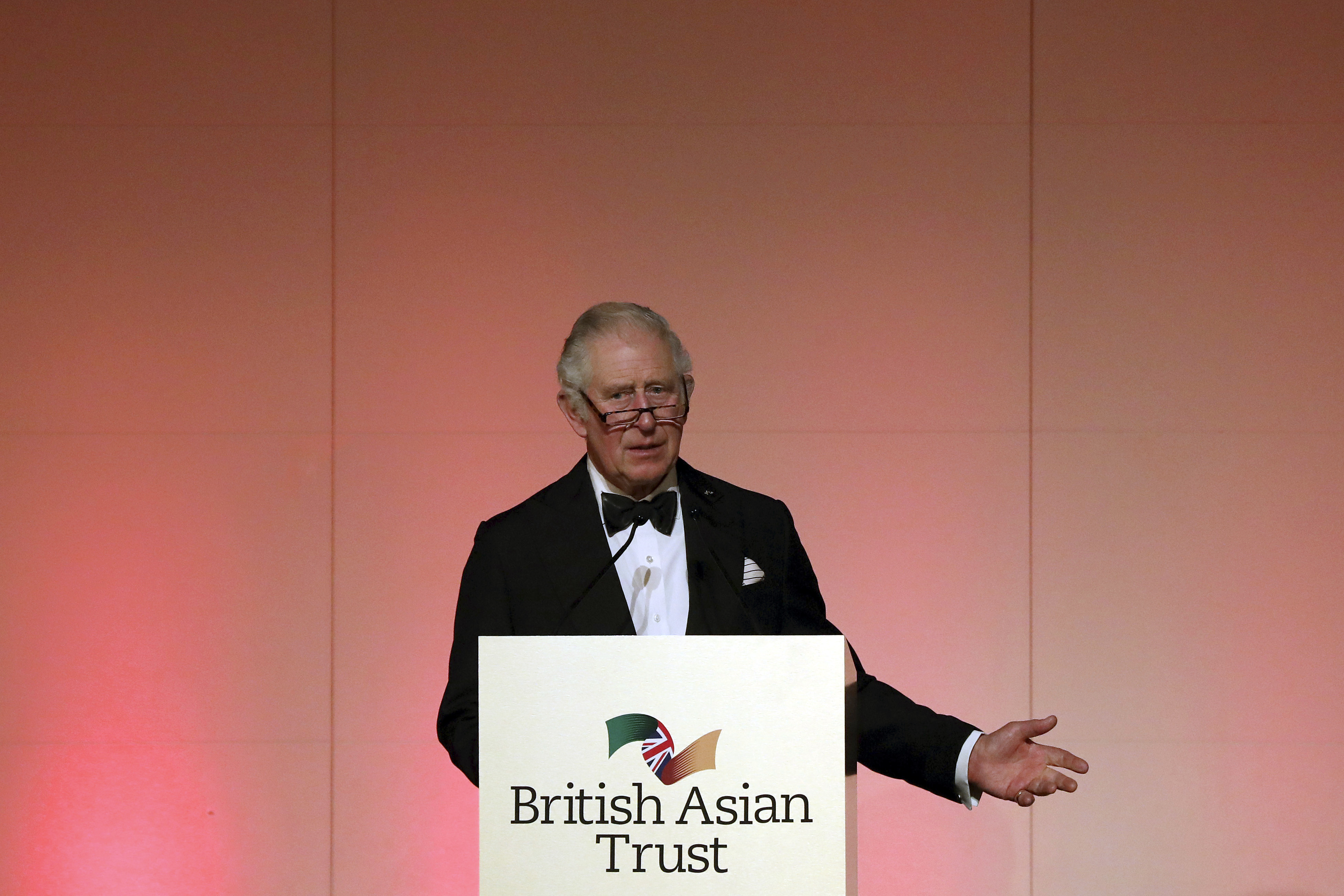 Prince Charles, Prince of Wales speaks at a reception to celebrate the British Asian Trust at The British Museum on February 09, 2022 in London, England. 