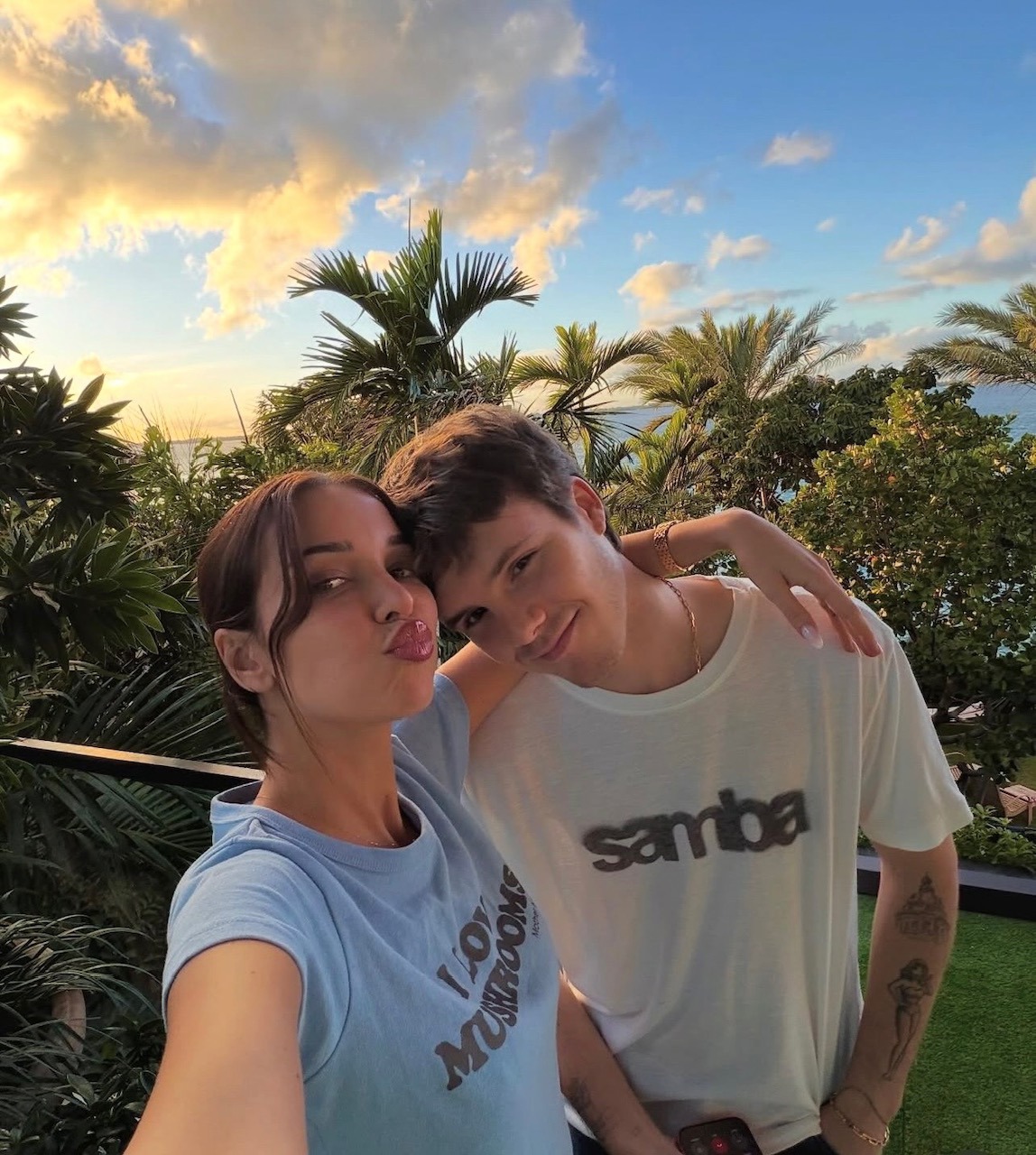 Cruz Beckham and jackie apostel.