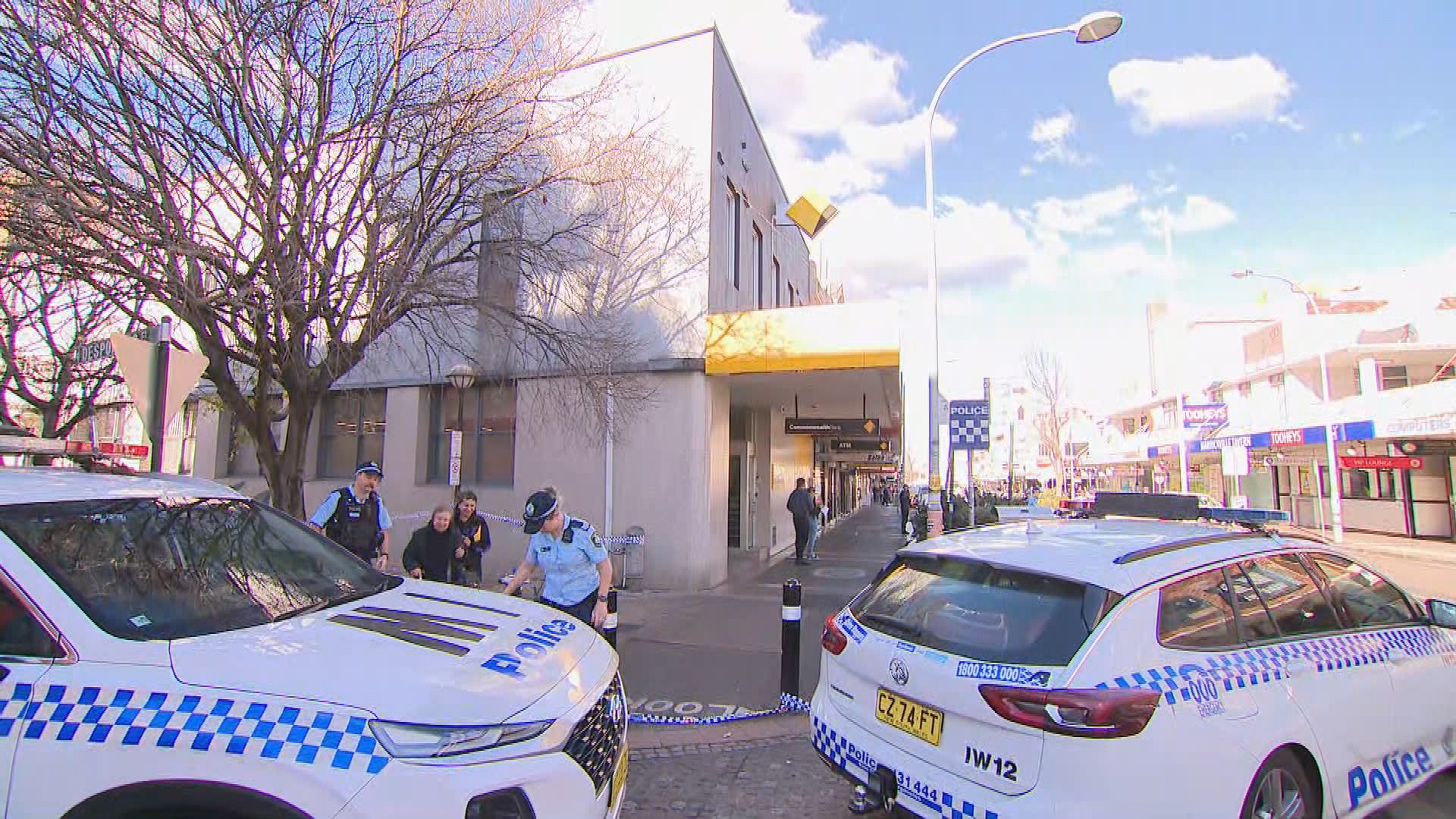 Police at the scene of the Marrickville shooting.