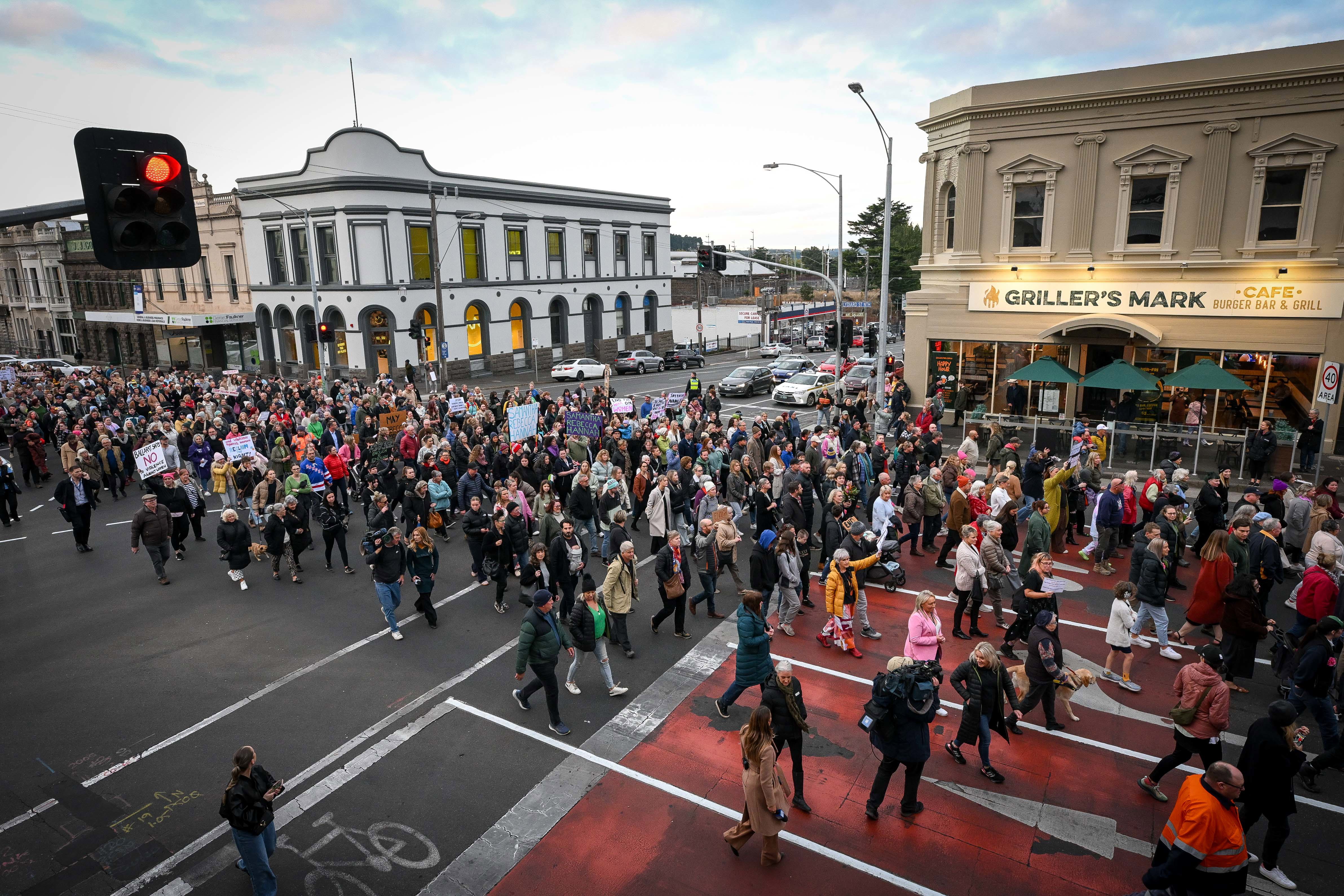 Women, men and children marched passionately through the streets of Ballarat﻿ this evening.