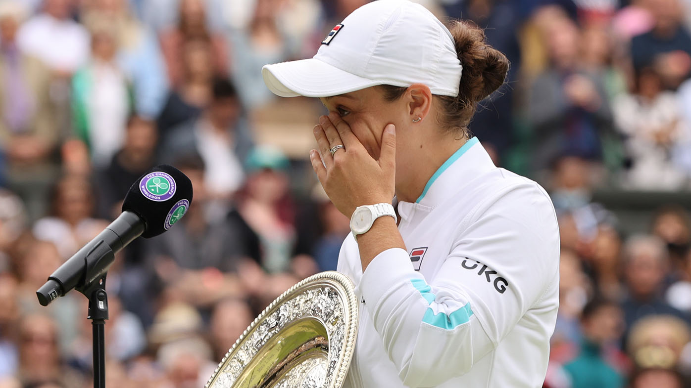 Ashleigh Barty wins first Wimbledon title on idol Cawley's anniversary