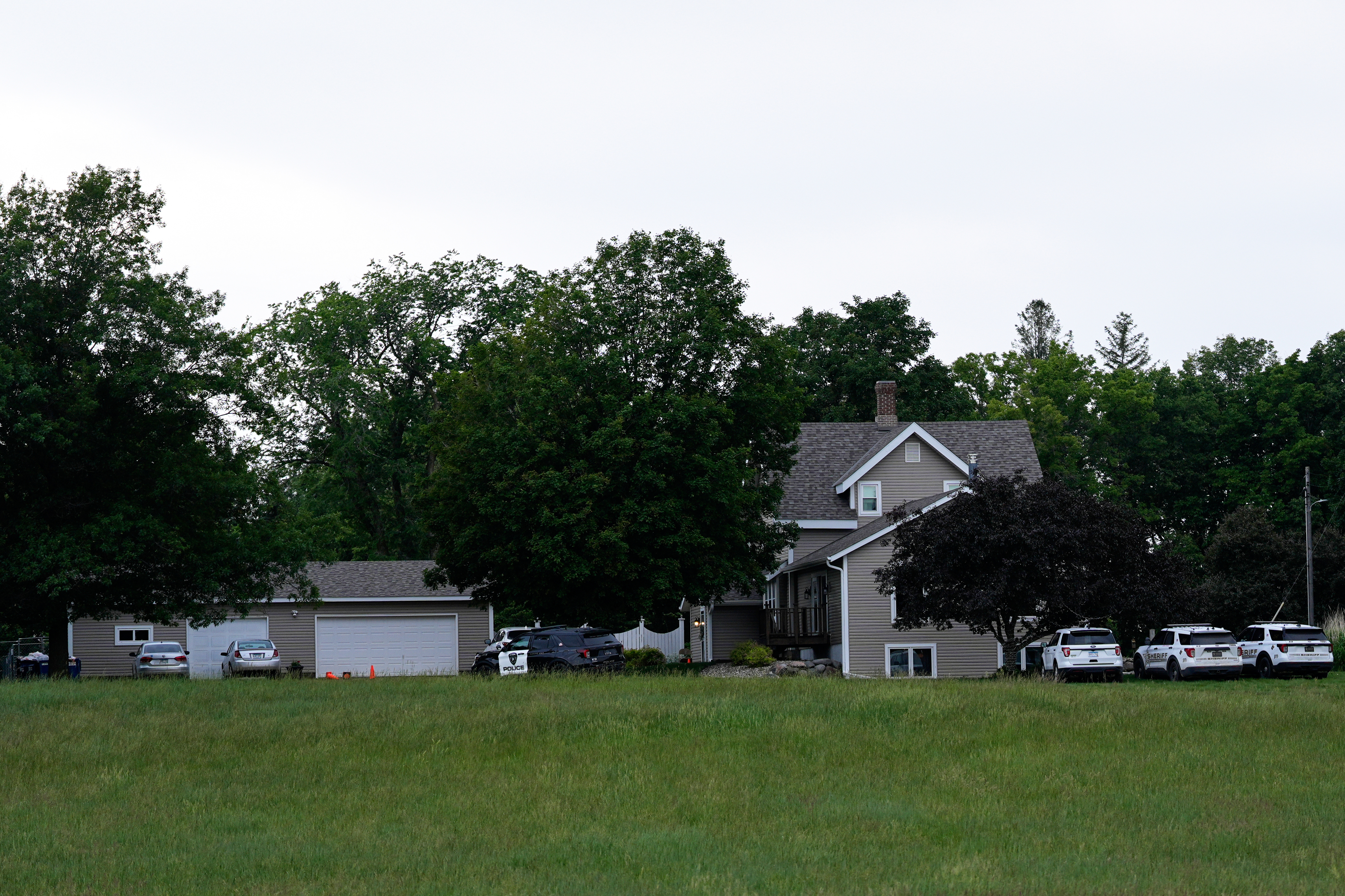 The home of shooting suspect Vance Boelter is seen Sunday, June 15, 2025, in Green Isle, Minn. (AP Photo/George Walker IV)