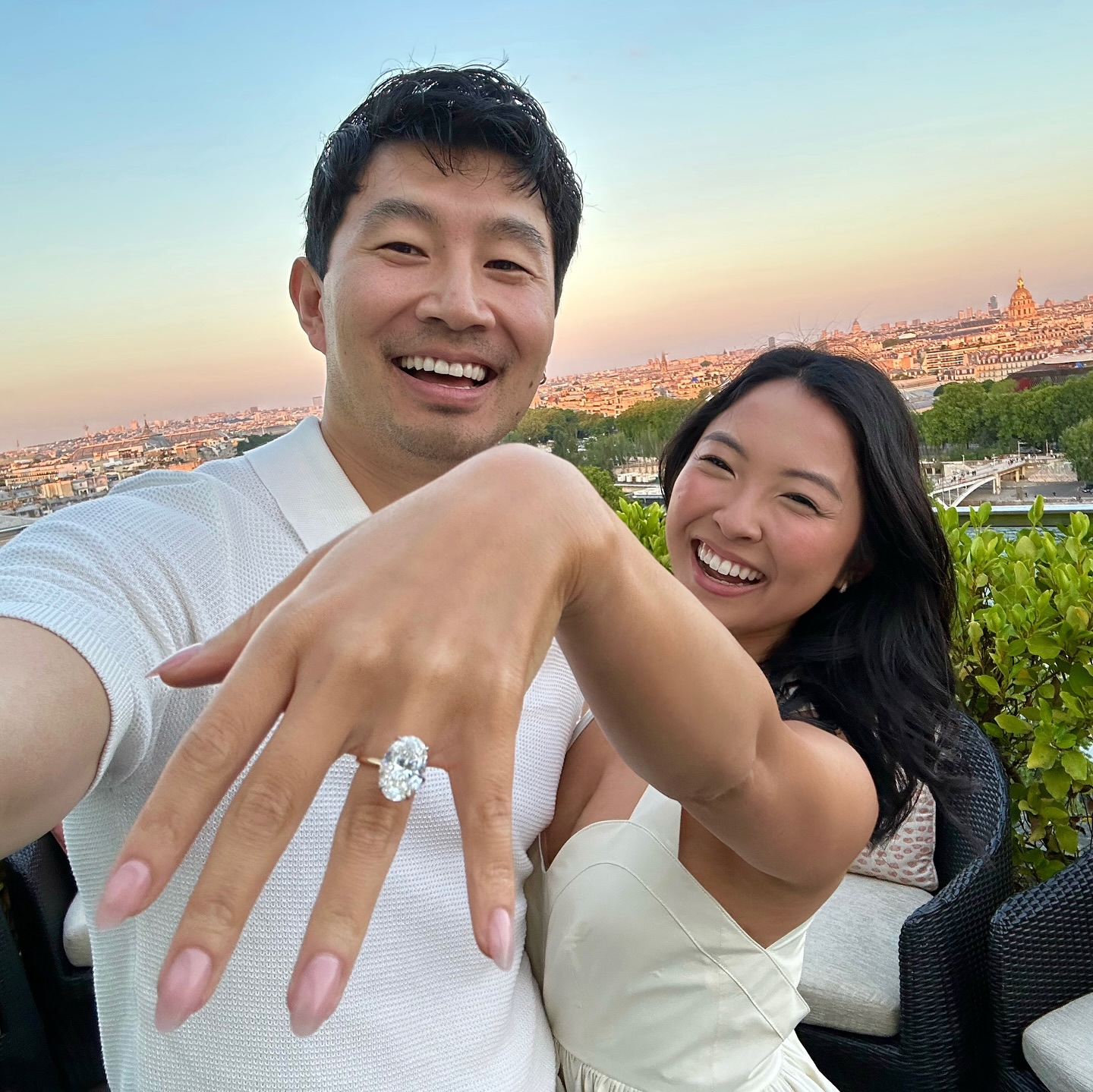 Simu Liu and Allison Hsu engagement 