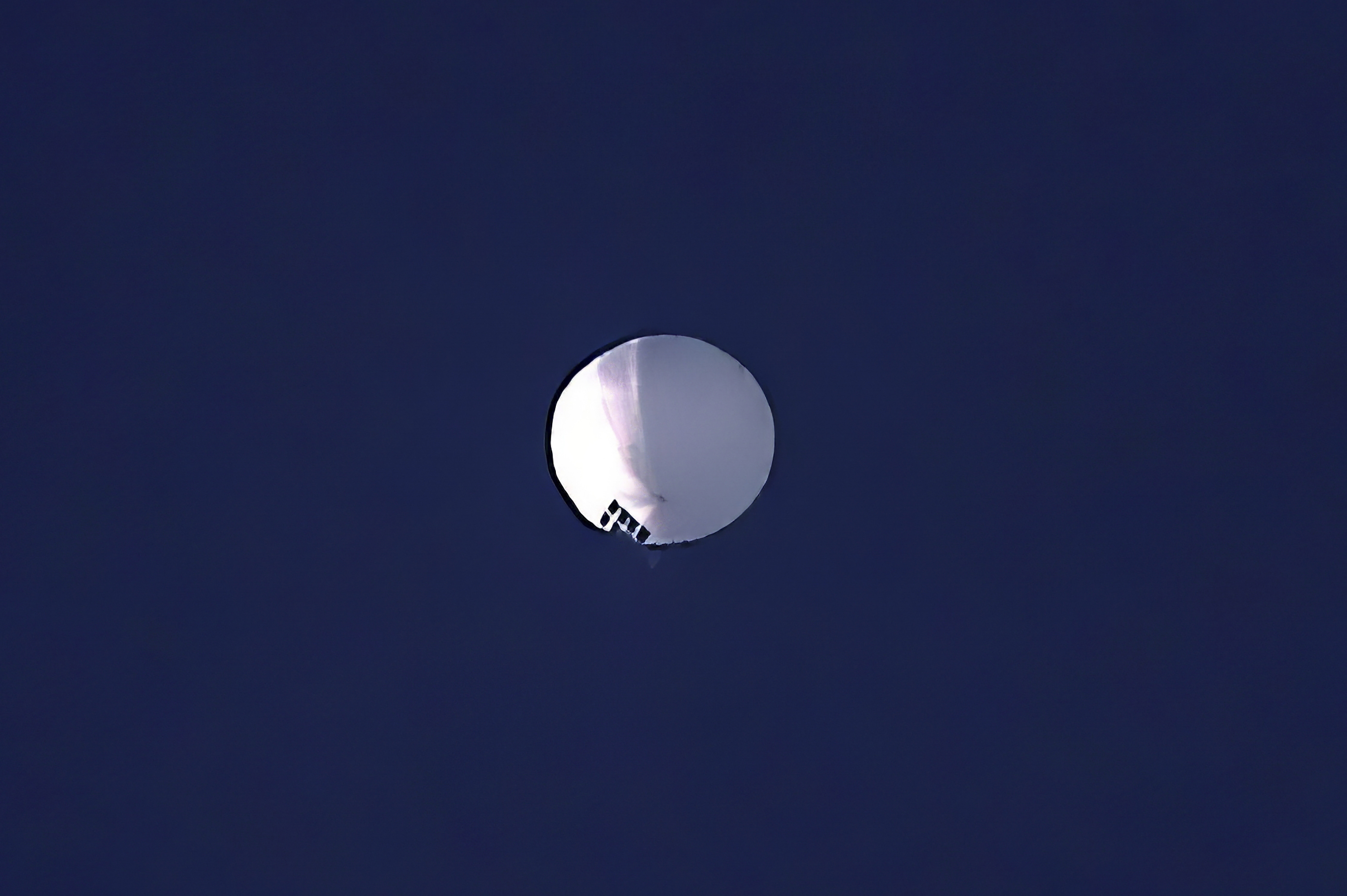 A high altitude balloon floats over Billings, Montana on Wednesday, Feb. 1, 2023. 