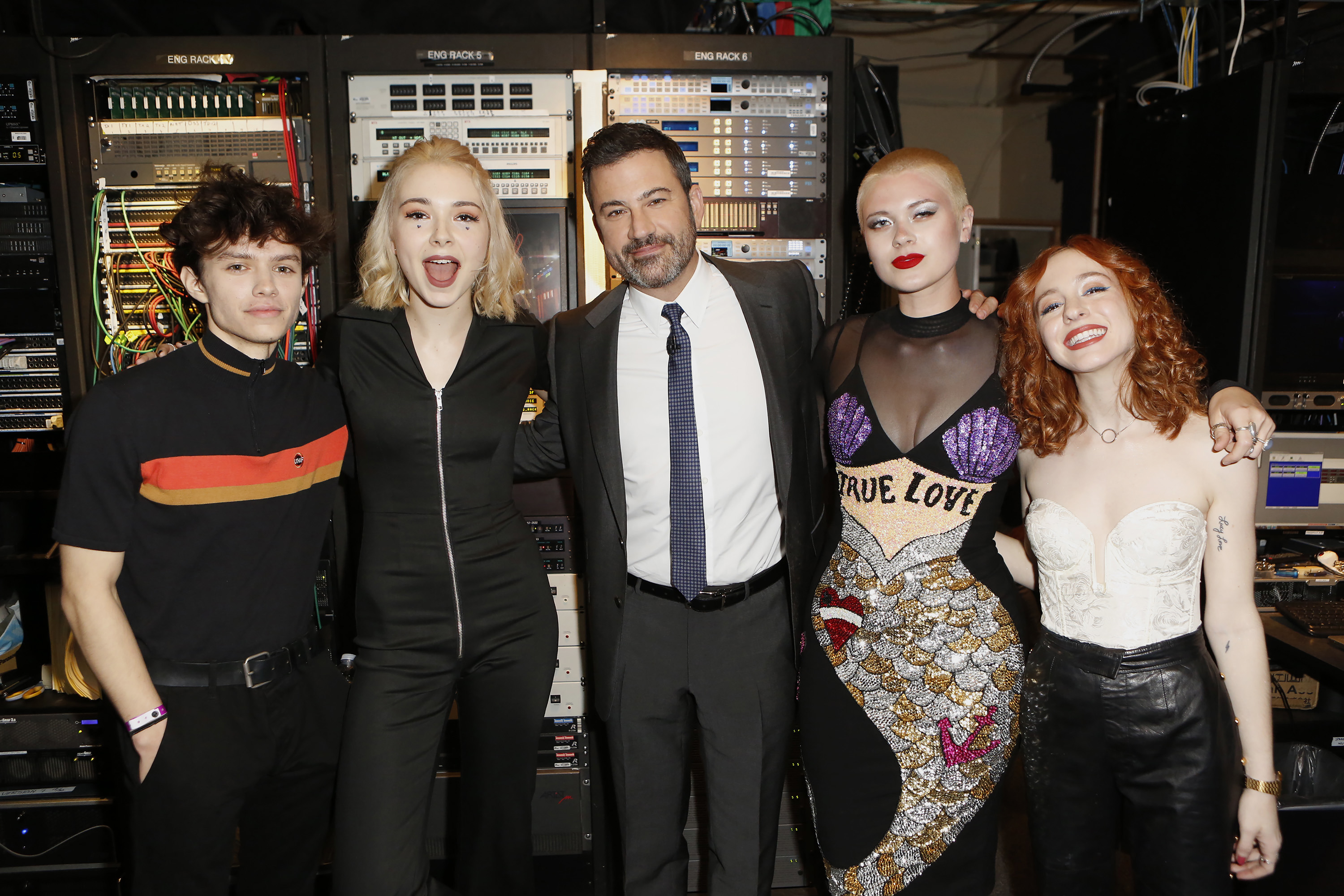 Maxx Morando JIMMY KIMMEL LIVE! - "Jimmy Kimmel Live!" airs every weeknight at 11:35 p.m. EDT and features a diverse lineup of guests that include celebrities, athletes, musical acts, comedians and human interest subjects, along with comedy bits and a house band. The guests for Wednesday, April 11 included Anna Faris ("Overboard"), Chris Hardwick ("Talking Dead"), and musical guest The Regrettes. (Randy Holmes/Disney General Entertainment Content via Getty Images) THE REGRETTES, JIMMY KIMMEL