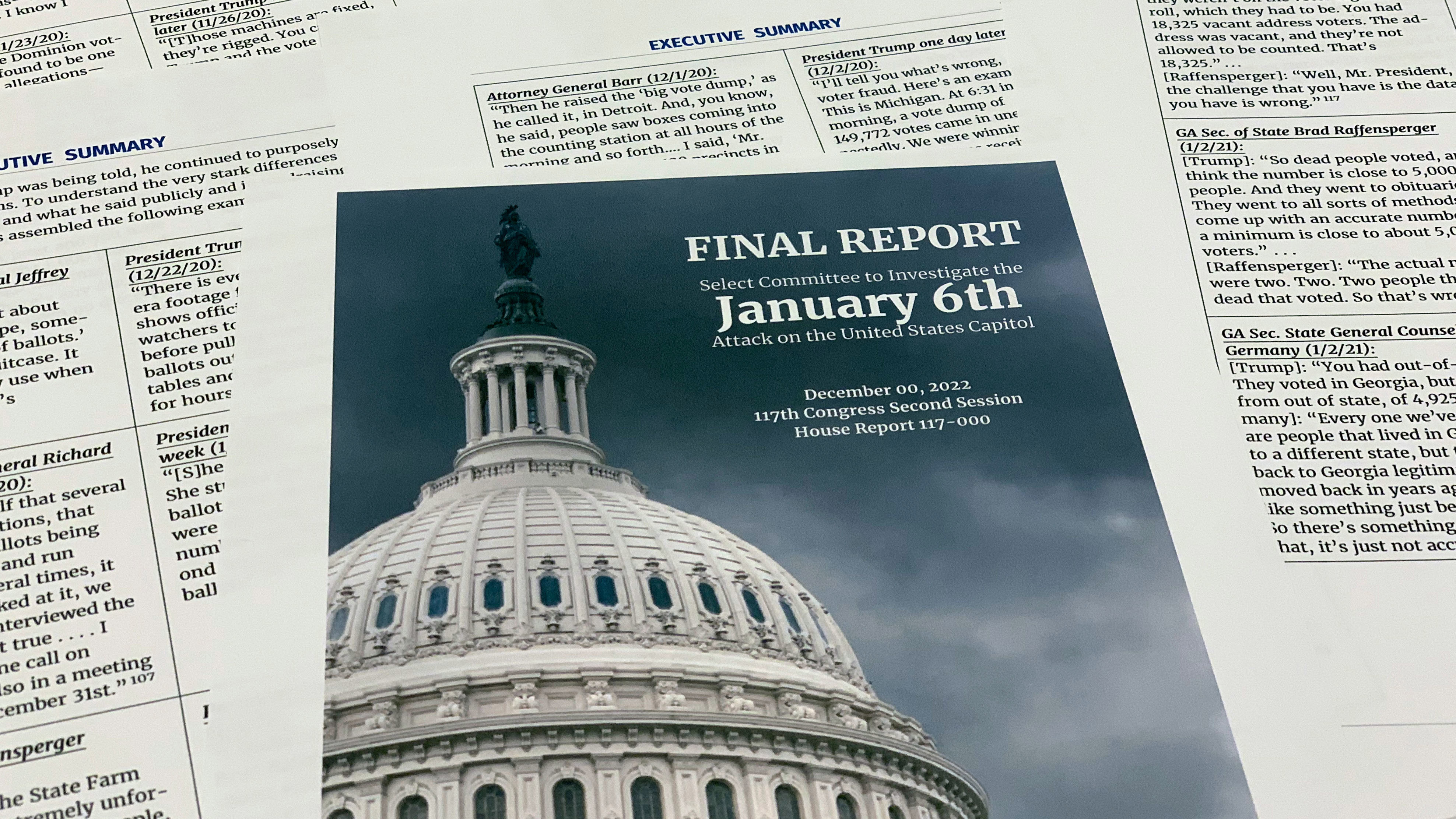 The final report released by the House select committee investigating the Jan. 6 attack on the U.S. Capitol