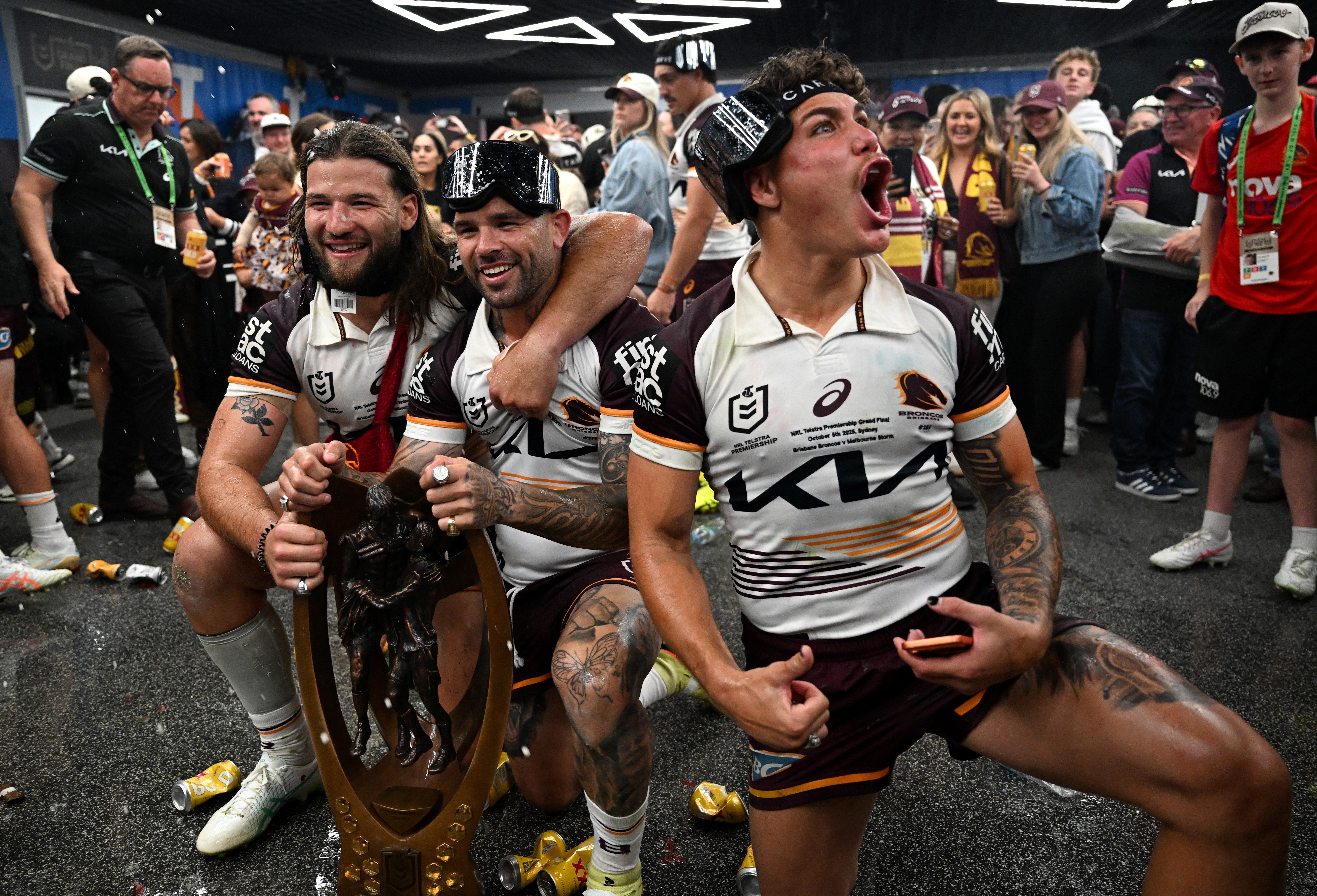 From left to right: Patrick Carrigan, Adam Reynolds and Reece Walsh.