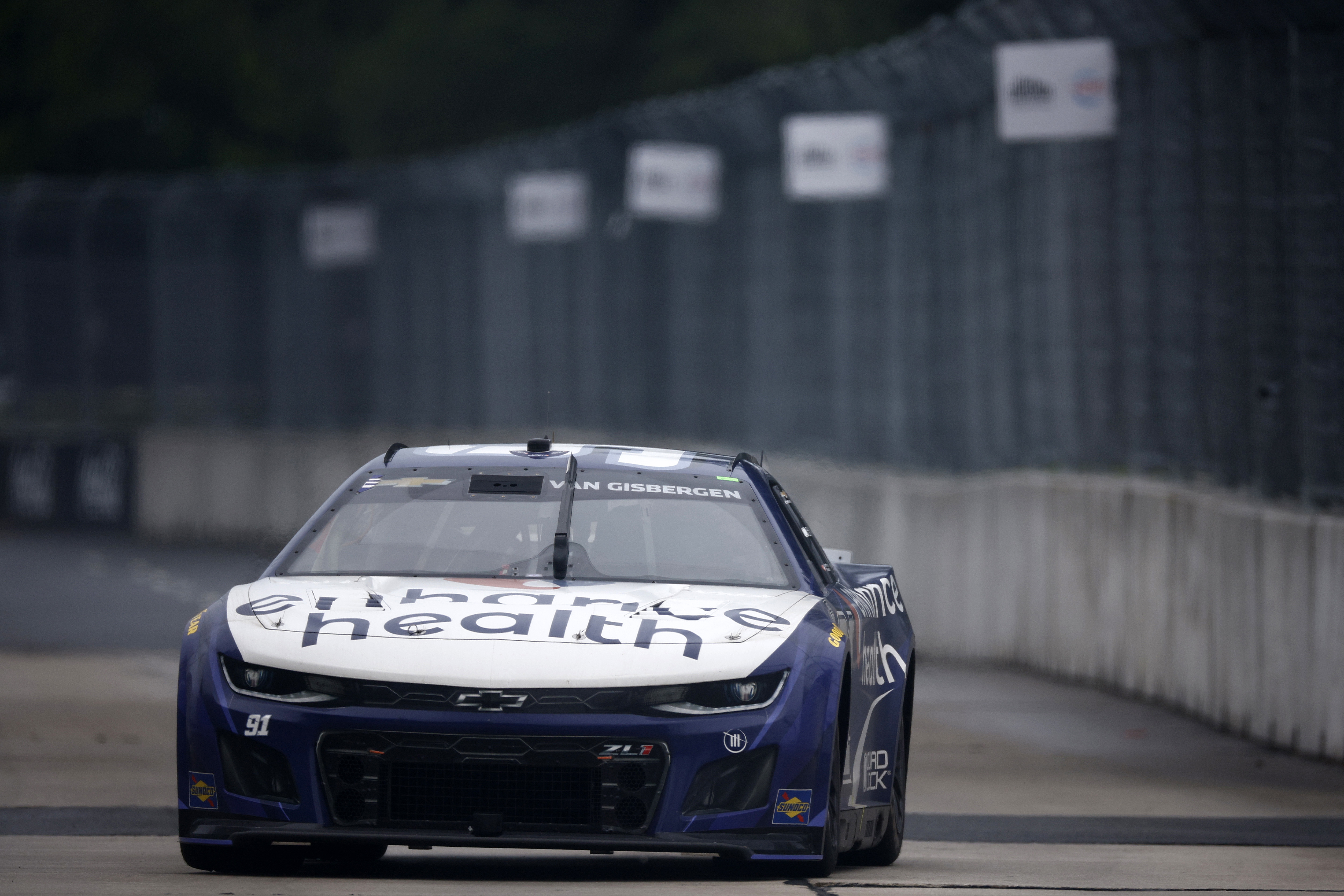 Shane Van Gisbergen, driver of the #91 Chevrolet Camaro, during the NASCAR Cup Series at the Chicago Street Course.