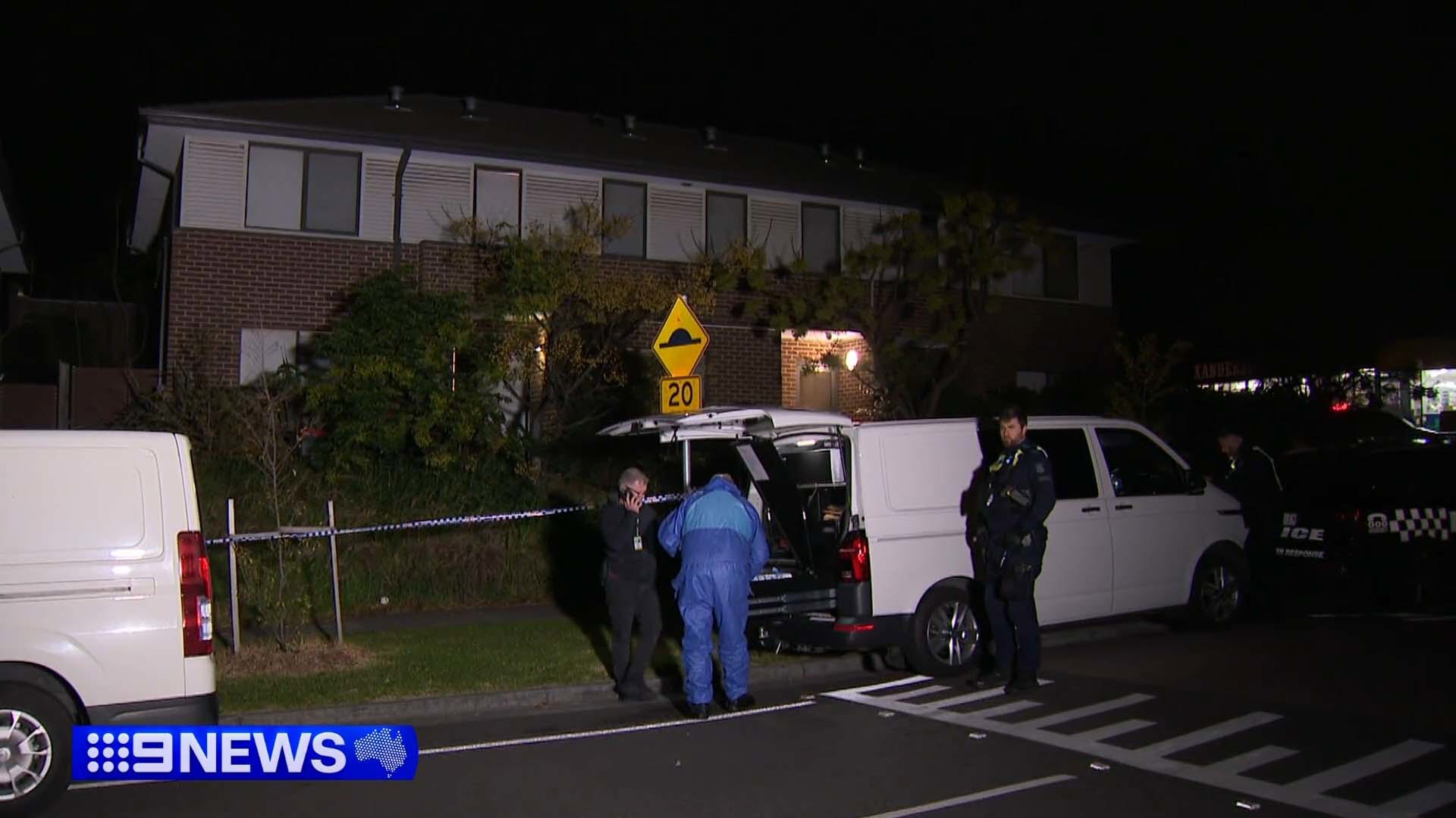 Police raided a townhouse on Erinbank Crescent yesterday.