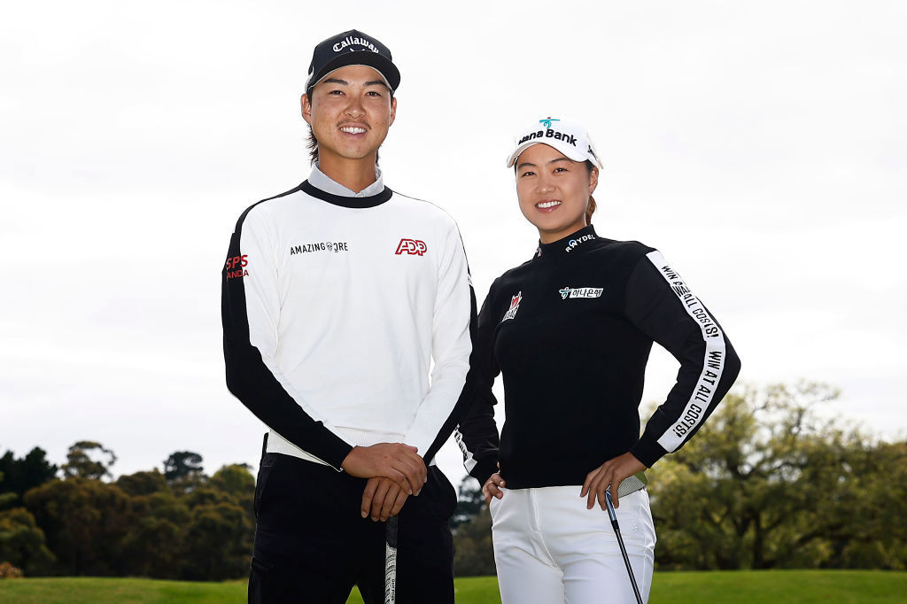 Minjee Lee of Australia and Min Woo Lee.