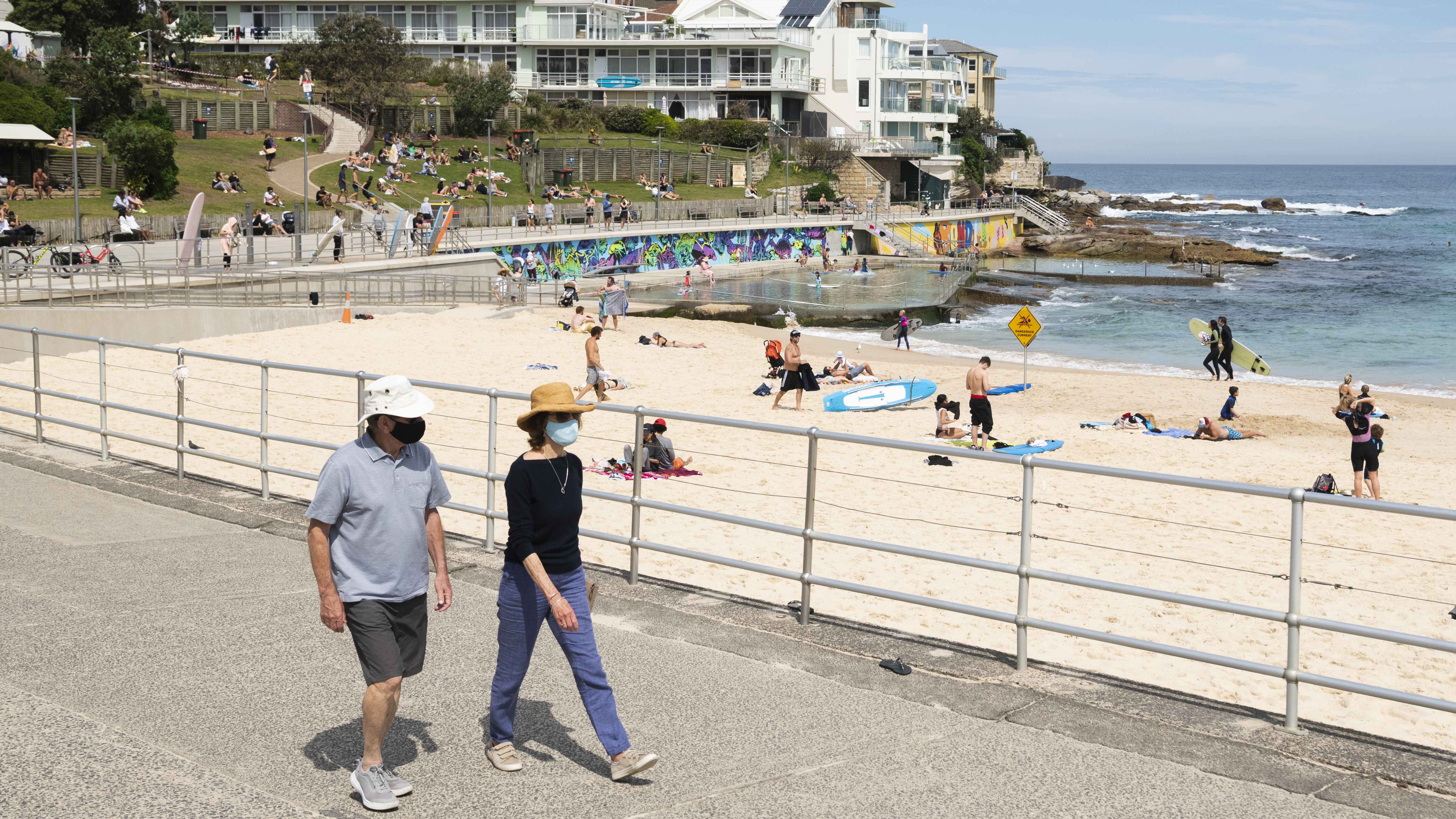 Bondi Beach during Sydney's COVID-19 lockdown.