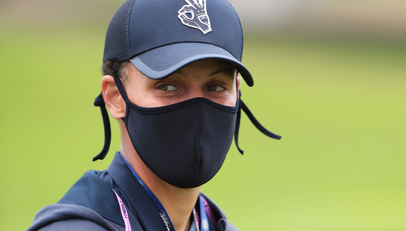 Steph Curry at the PGA Championship at TPC Harding Park.