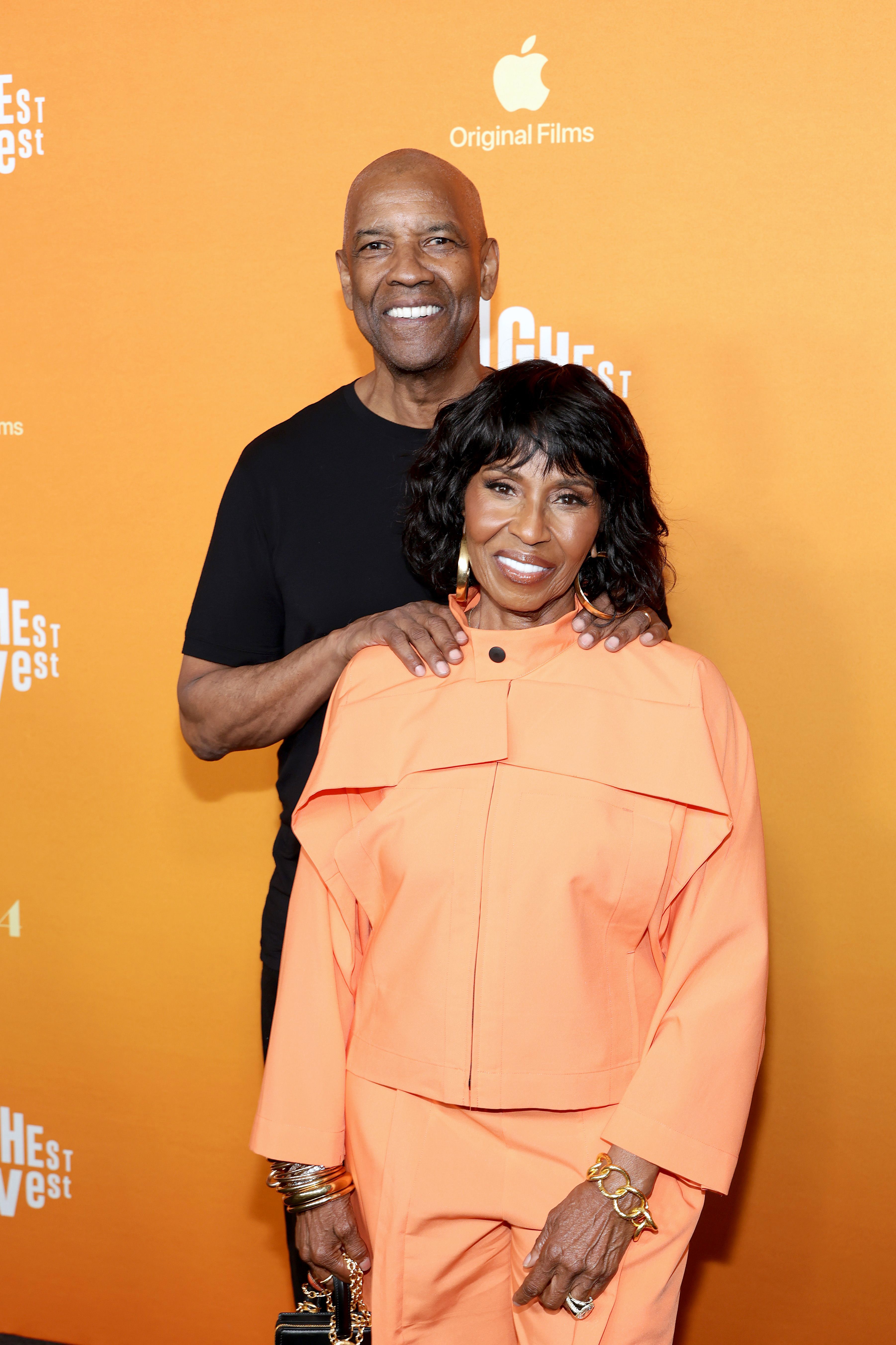 LOS ANGELES, CALIFORNIA - AUGUST 13: (L-R) Denzel Washington and Pauletta Washington attend the Los Angeles special screening of Apple Original Films and A24's "Highest 2 Lowest" at Academy Museum of Motion Pictures on August 13, 2025 in Los Angeles, California. (Photo by Matt Winkelmeyer/Getty Images)