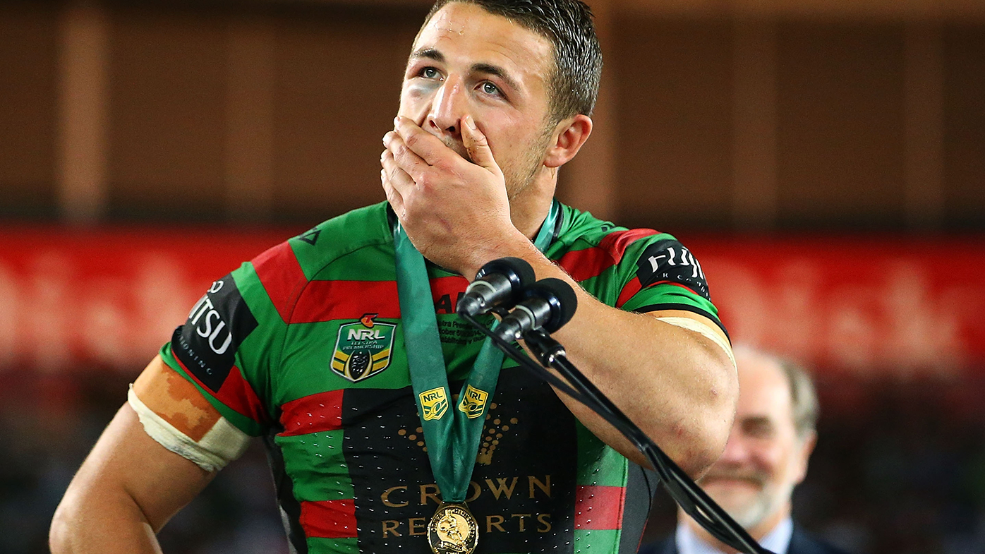 Sam Burgess won the Clive Churchill Medal in South Sydney's 2014 premiership victory.