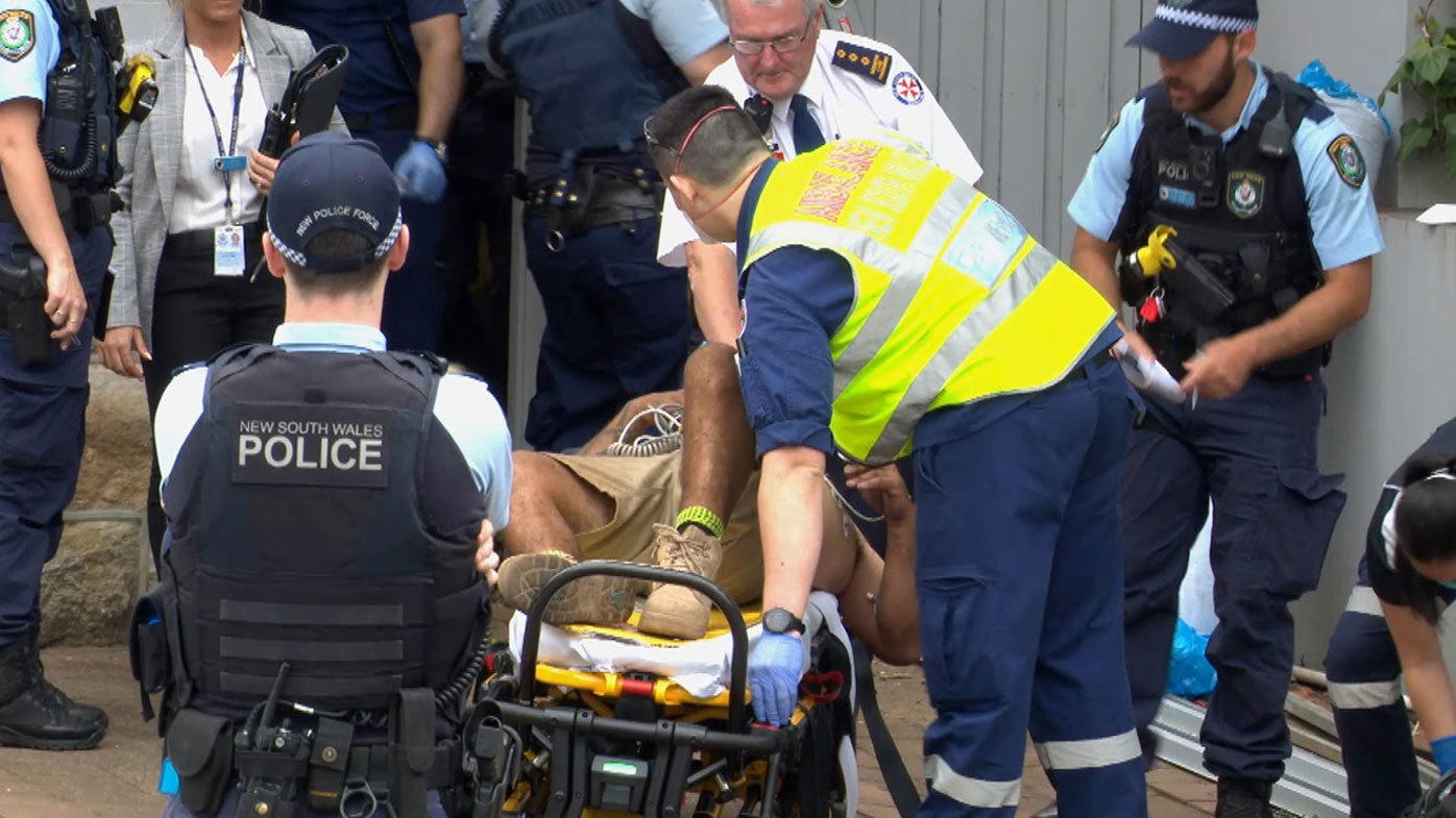 He suffered torso injuries and has been taken to hospital. Bellevue Hill