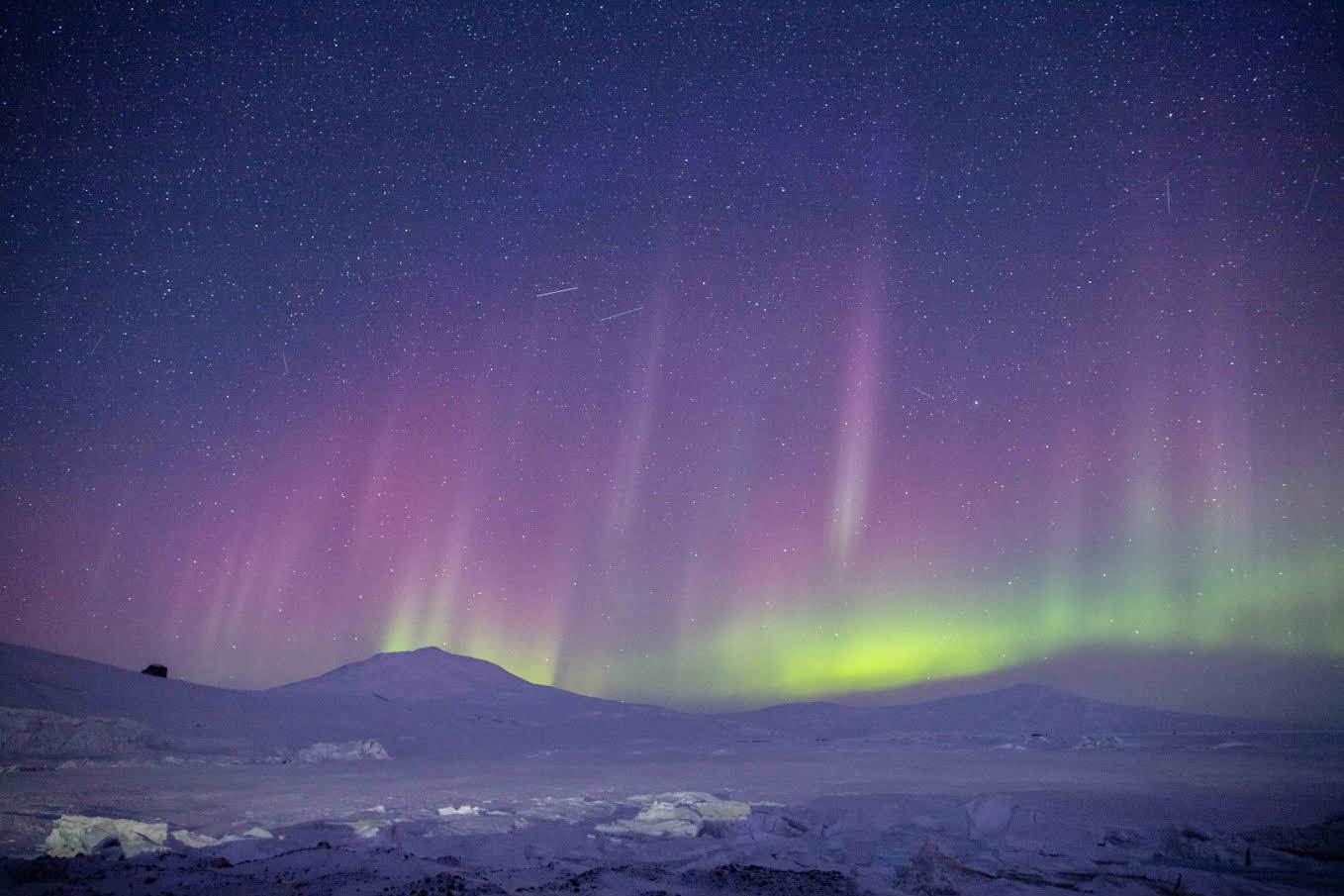 The "extra special" display came just a month into Antarctic winter.