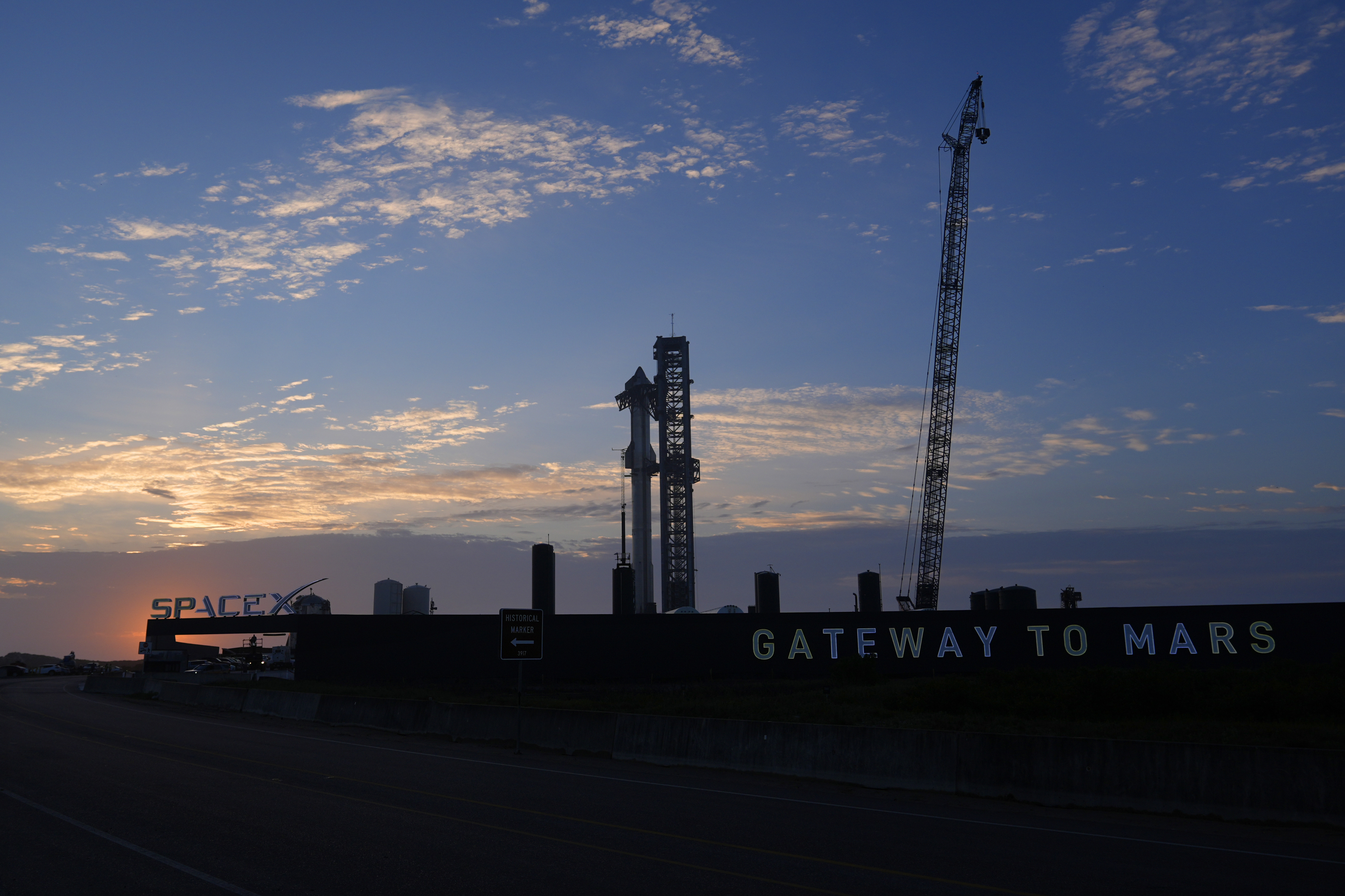 SpaceX's mega rocket Starship is prepared for a test flight from Starbase in Boca Chica, Texas, Wednesday, March 13, 2024. 