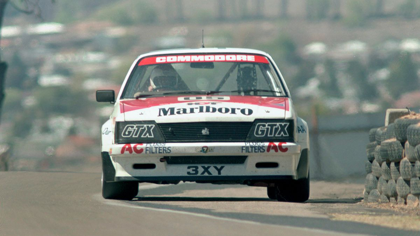 Peter Brock and Larry Perkins on the way to victory in the 1982 Bathurst 1000.