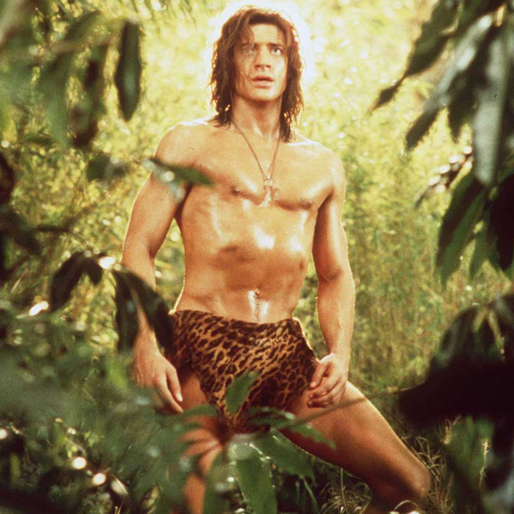 Brendan Fraser was the breakout star in George of the Jungle.