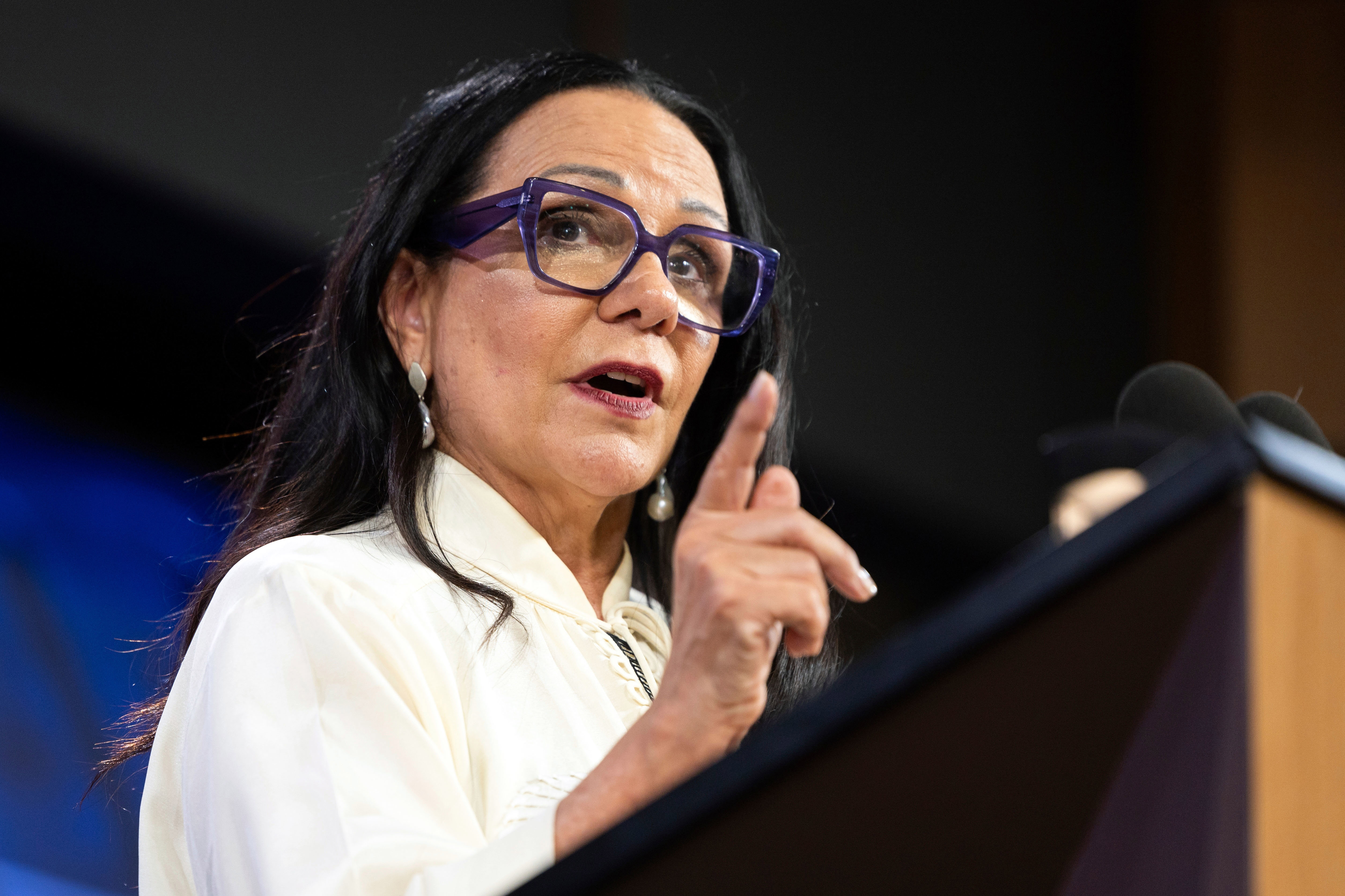 Minister for Indigenous Australians Linda Burney during an address to the National Press Club