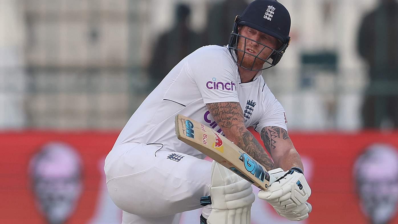 Ben Stokes batting during the Test series against Pakistan.