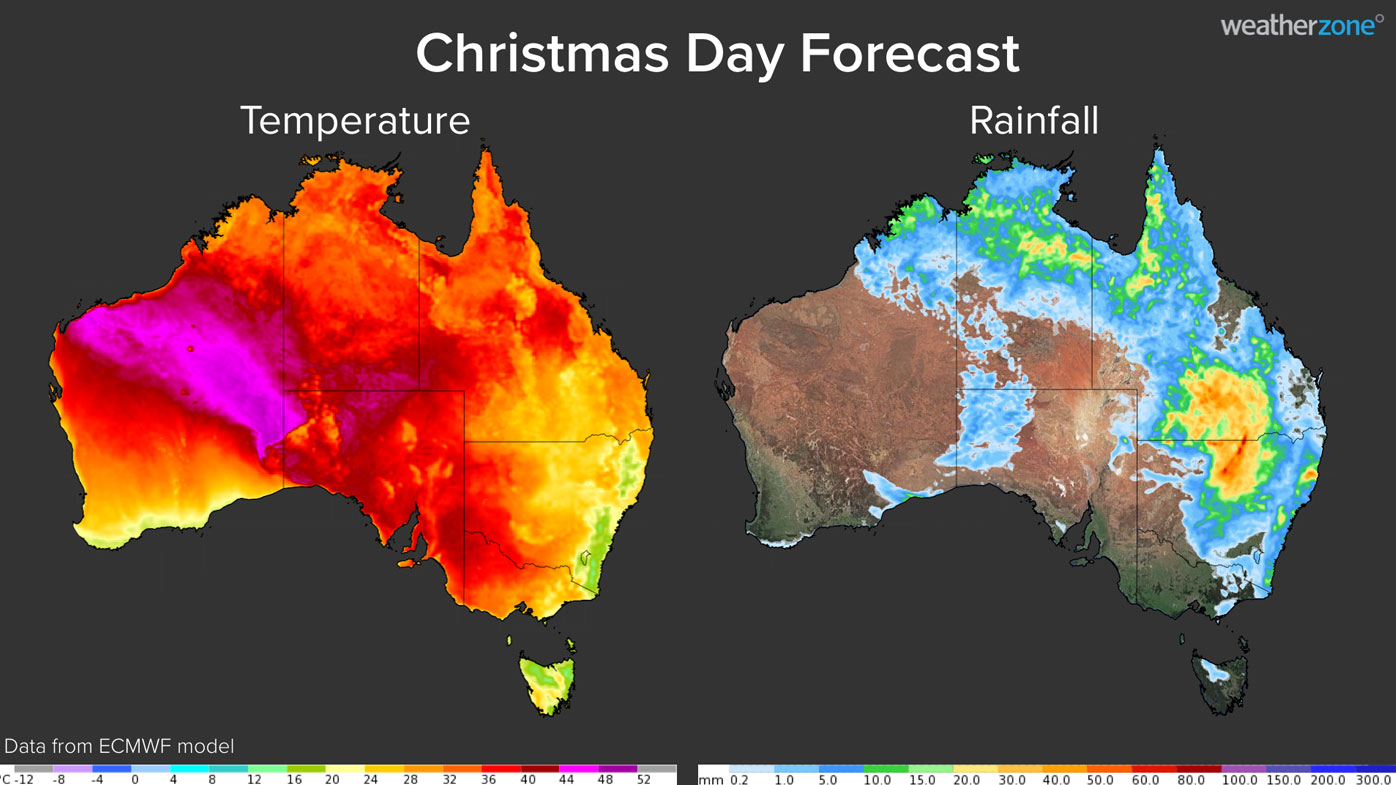Weatherzone's Christmas Day forecast
