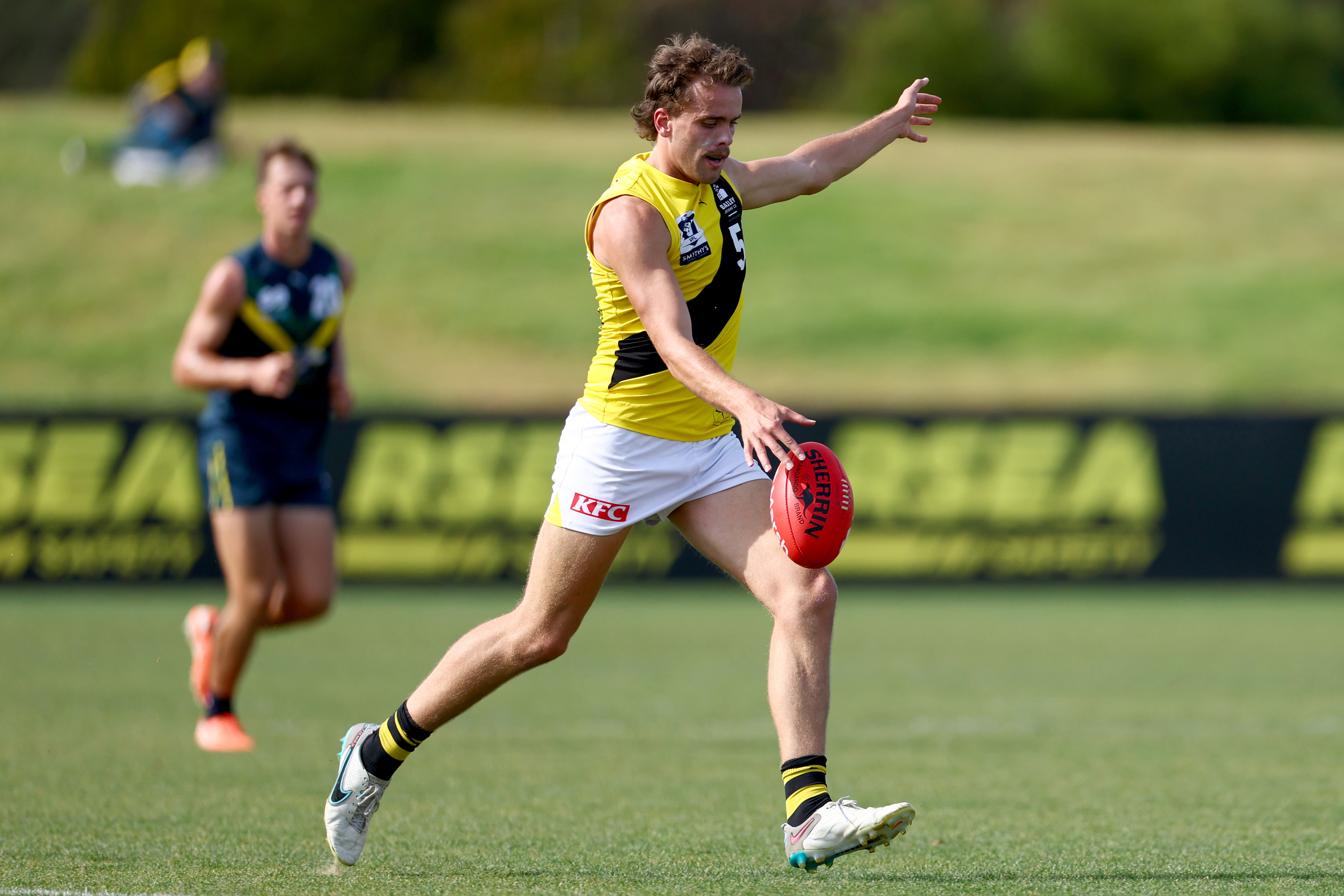 Defender Tom McCarthy in action for Richmond's VFL side. 