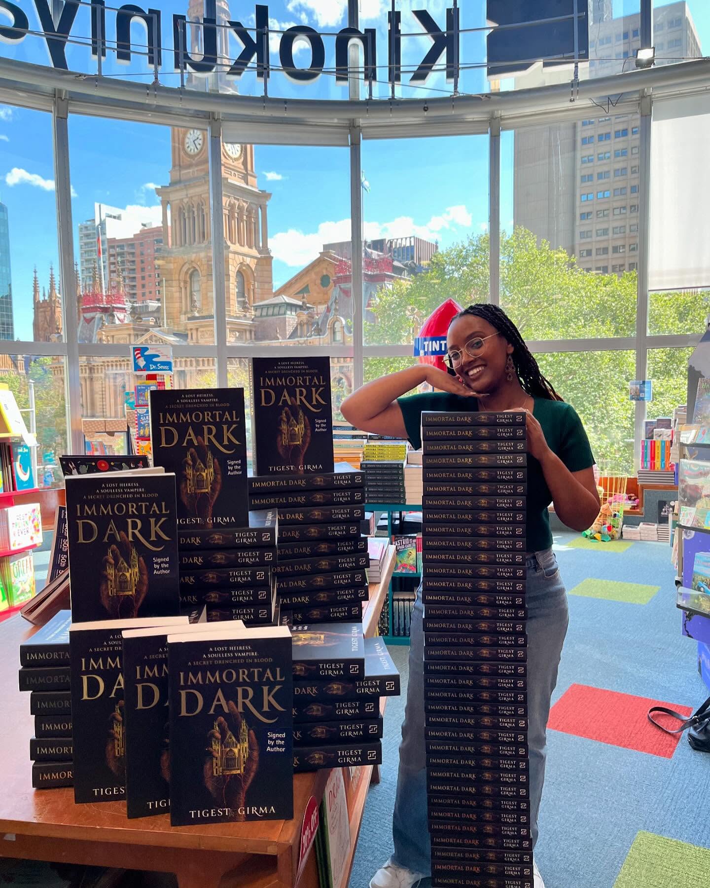 Tigest Girma's debut novel, Immortal Dark, hit the New York Times Bestsellers lists just one week after it was published.