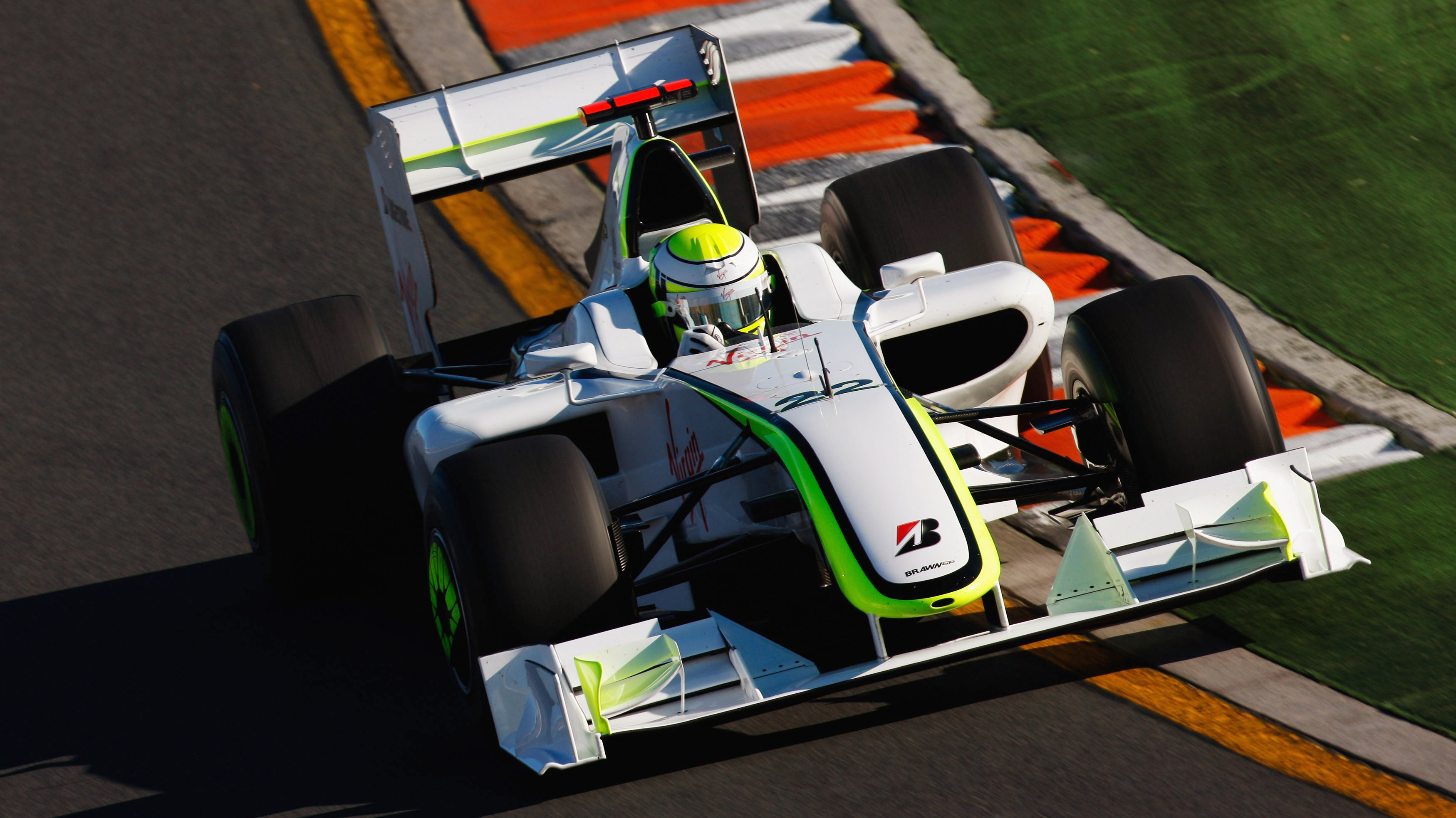 Jenson Button of Great Britain and Brawn GP drives on his way to winning the Australian Formula One Grand Prix at the Albert Park Circuit on March 29, 2009 in Melbourne, Australia.  (Photo by Mark Thompson/Getty Images)